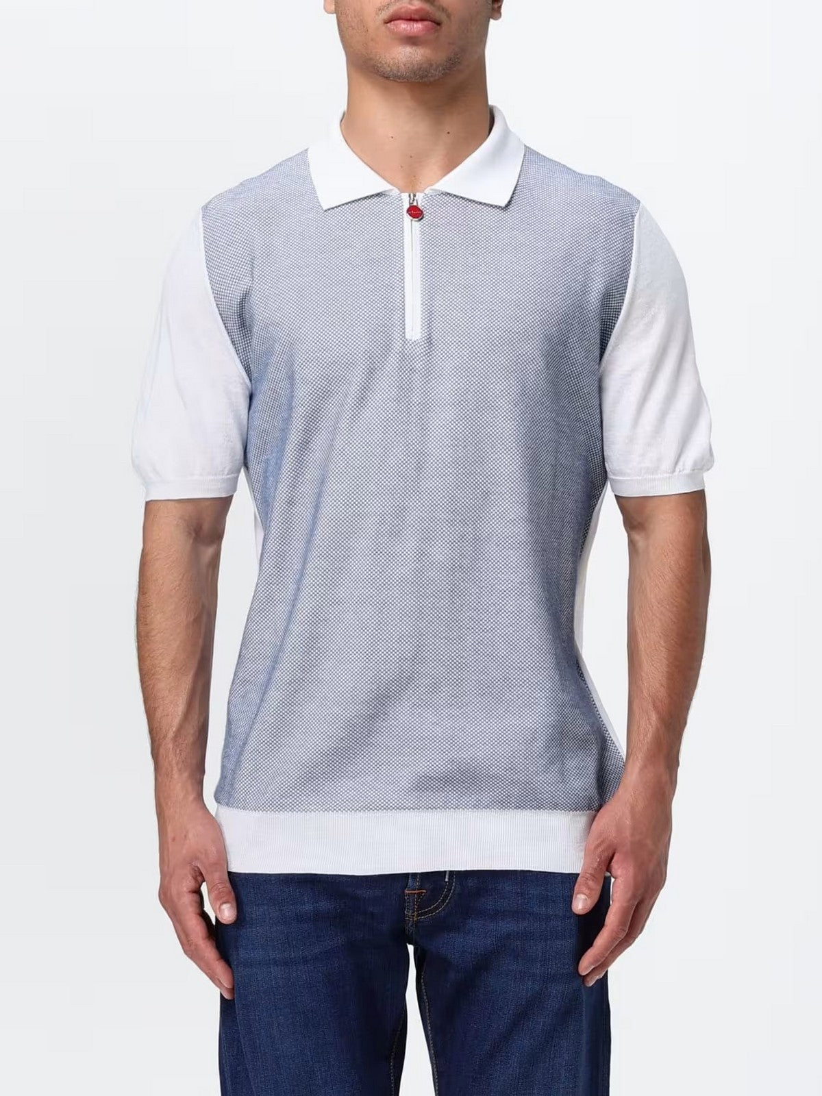 KITON Polo Uomo UMK0931A0215008 WHITE/IVORY