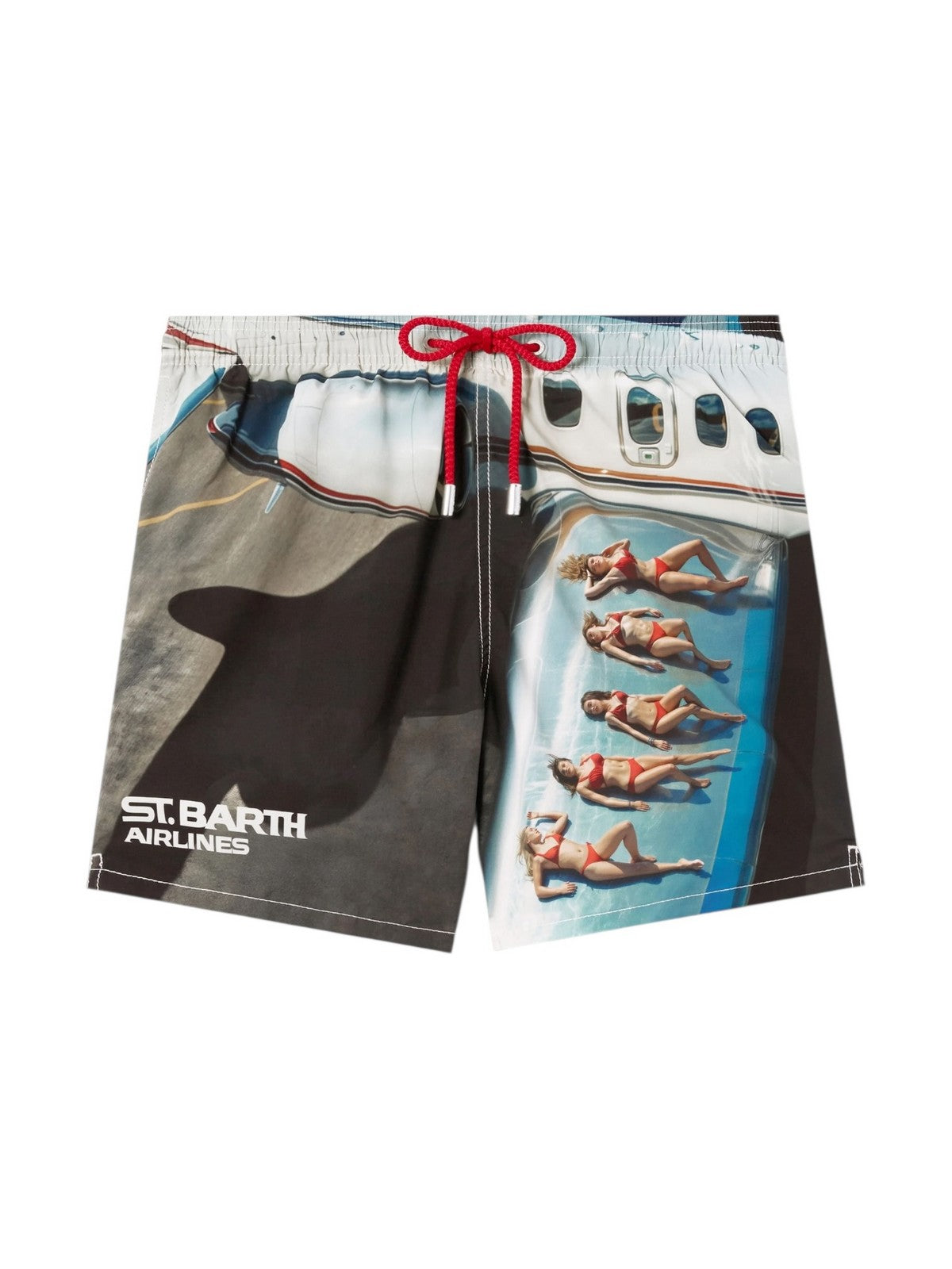 MC2 SAINT BARTH Costume da bagno Uomo GUSTAVIA PLACED PRINT 01718L RD SB AIRLINES 01