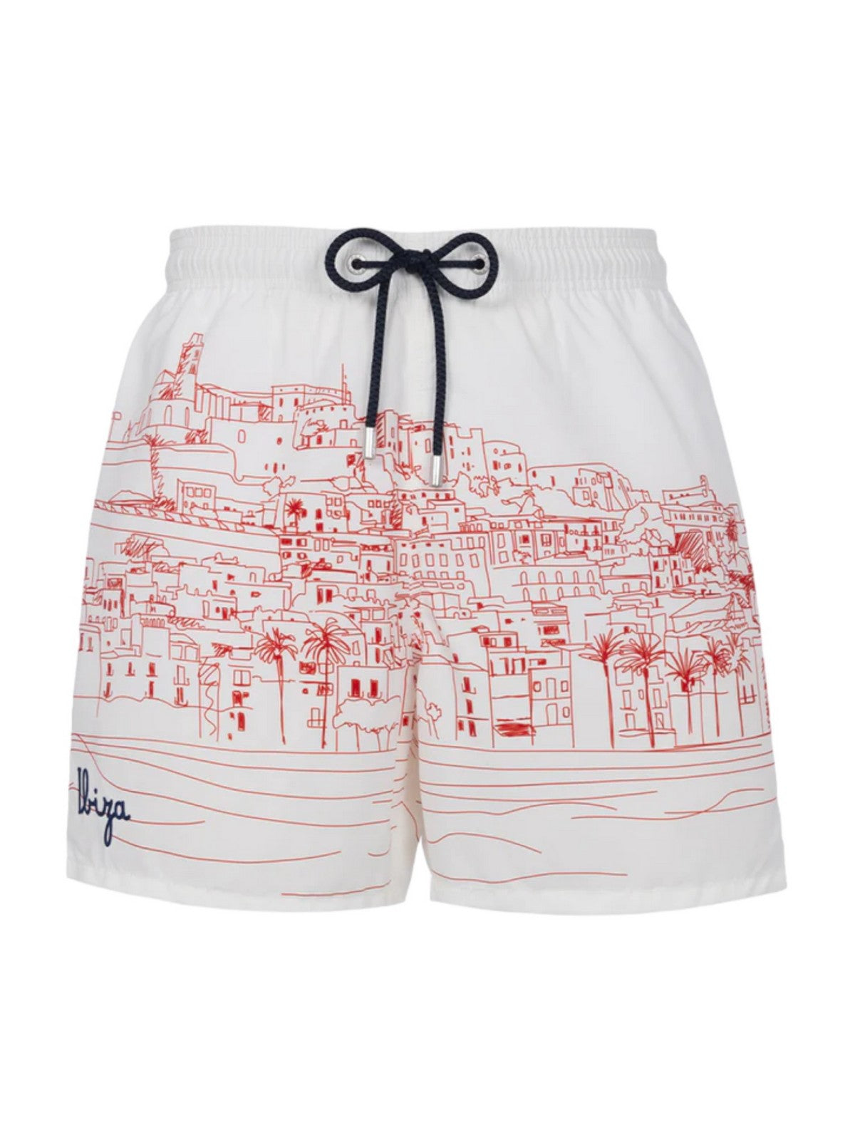 MC2 SAINT BARTH Costume da bagno Uomo GUSTAVIA PLACED PRINT 03668F Bianco gioboutiqueweb