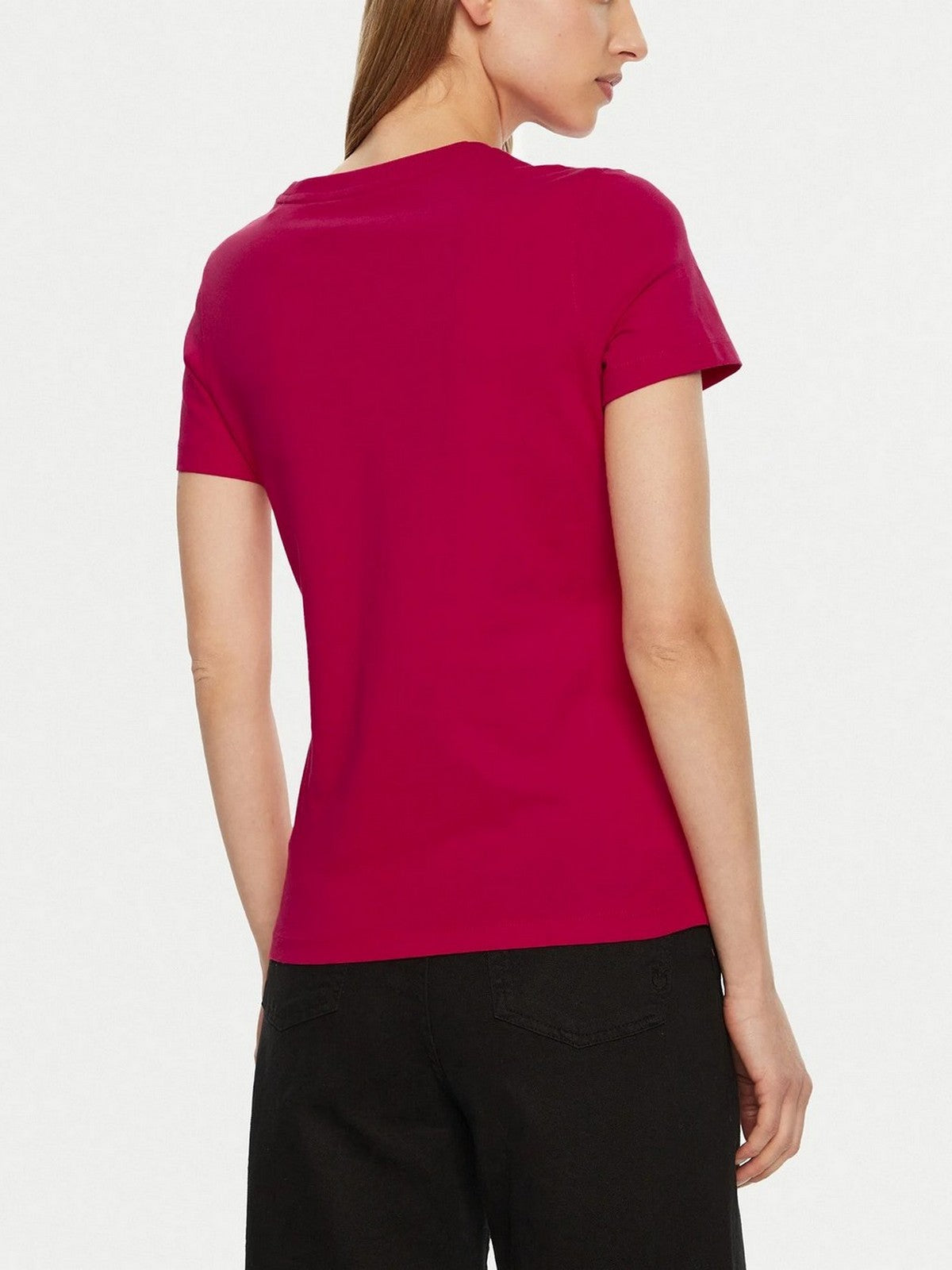 GUESS T-shirt Donna SS CN TRIANGLE LOVE TEE W5RI10 I3Z14 G574 Rosso gioboutiqueweb