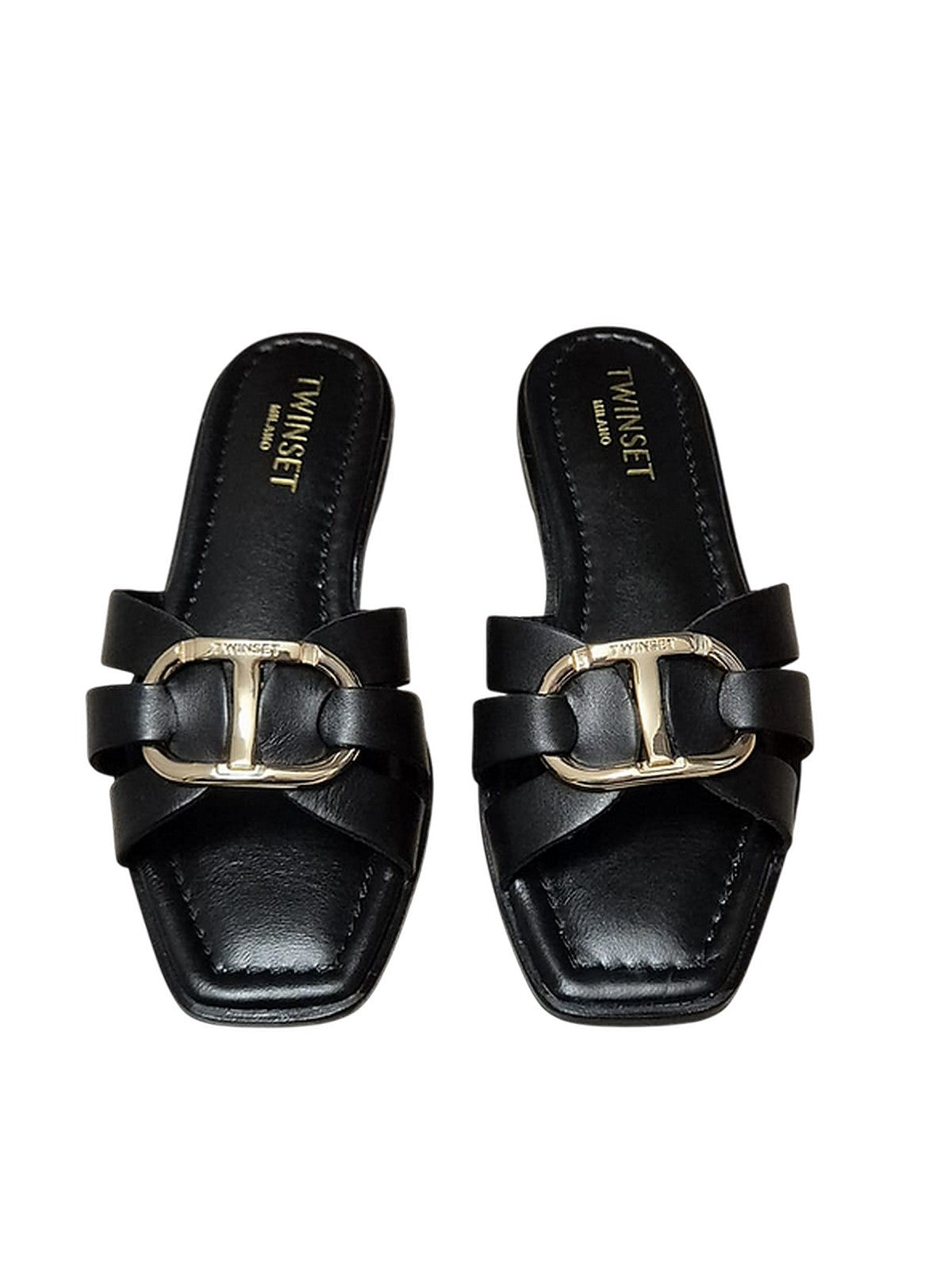 TWINSET Ciabatta Donna 251TGT090 00006 Nero gioboutiqueweb