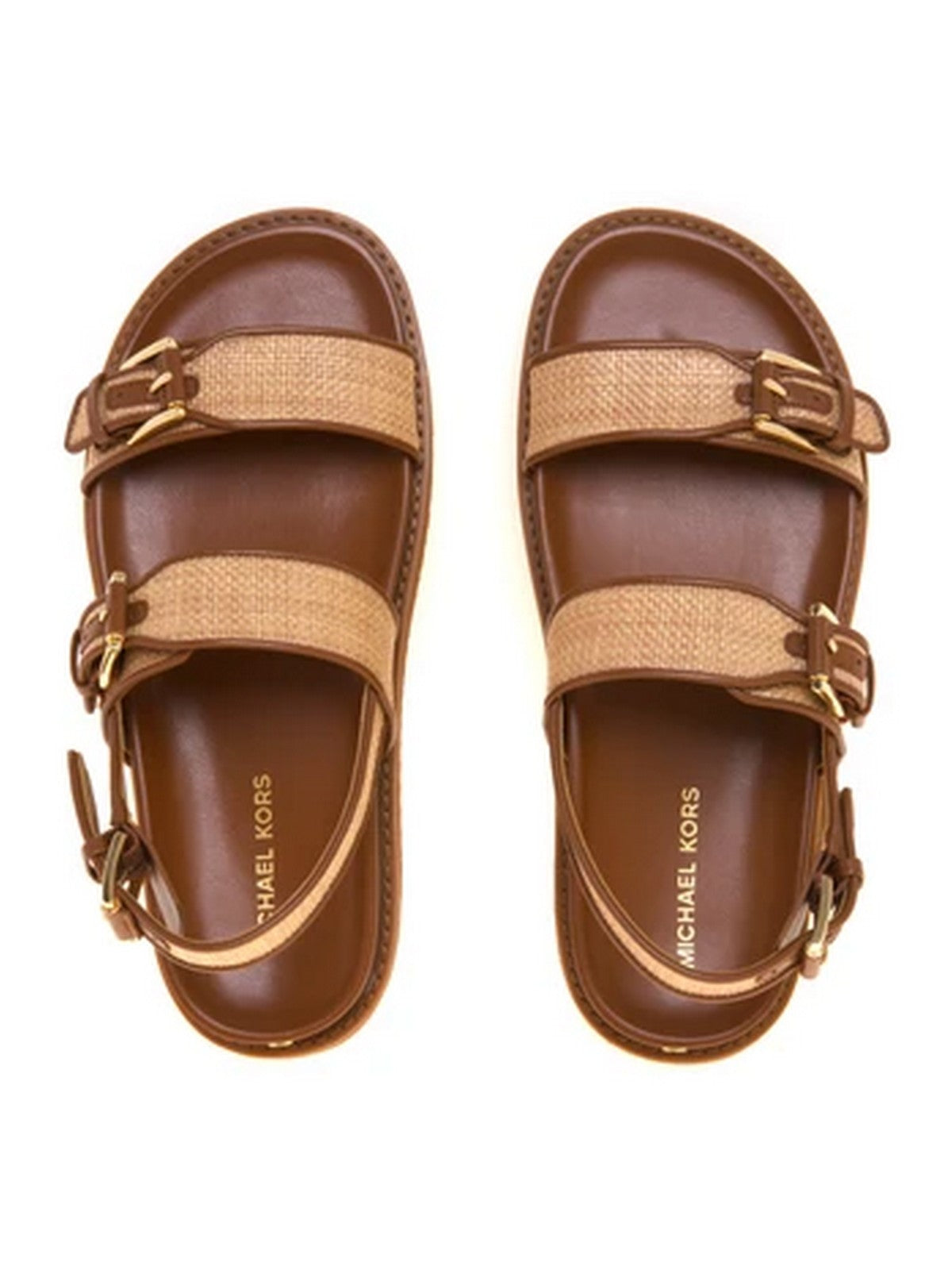 MICHAEL KORS Sandalo Donna NIA FLAT SANDAL 40S6NIFS1D 230 LUGGAGE