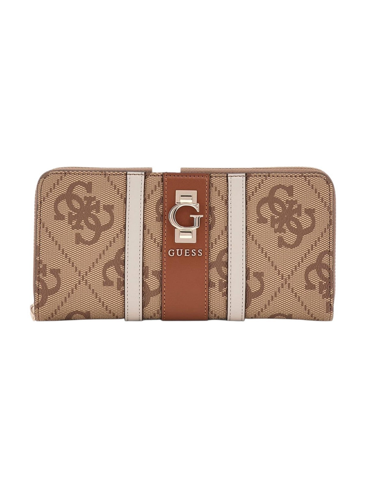 GUESS Portafoglio Donna ERENIA SLG LARGE ZIP AROUND SWSO78 38146 LTL LATTE LOGO