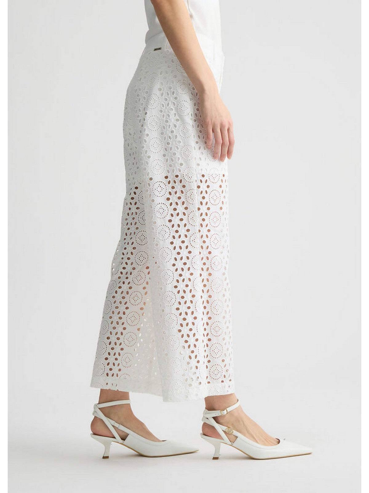 LIU JO WHITE Pantalone Donna WA5282T2182 11111 Bianco gioboutiqueweb