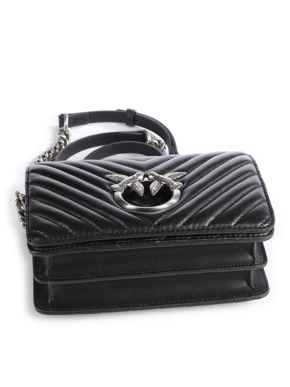 PINKO Borsa Donna Love Click Mini Sheep Nappa Ch 100067-A0GK Z99O Nero gioboutiqueweb