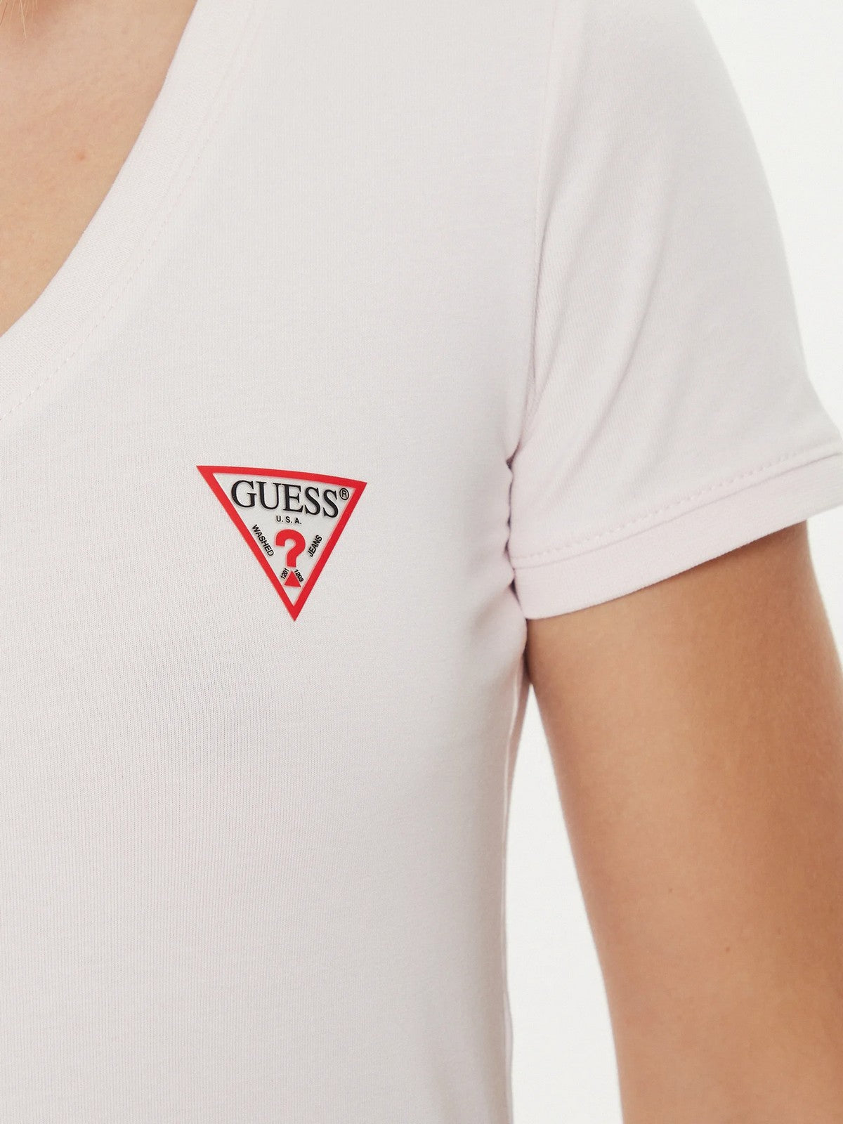 GUESS T-shirt Donna SS VN MINI TRIANGLE TEE W2YI45 J1314 A60W Rosa gioboutiqueweb