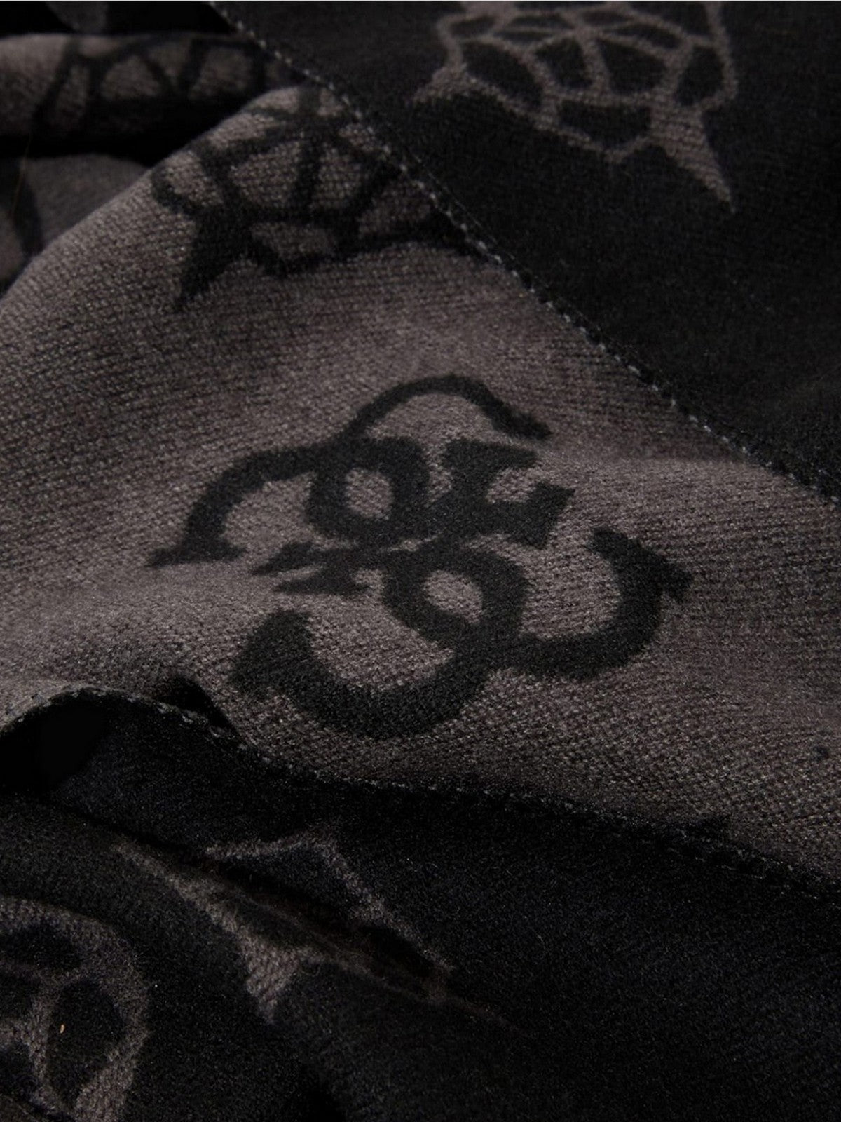 GUESS Sciarpa Uomo MITO SCARF JAQUARD 38X190 AM9457 VIS03 BLA Nero gioboutiqueweb