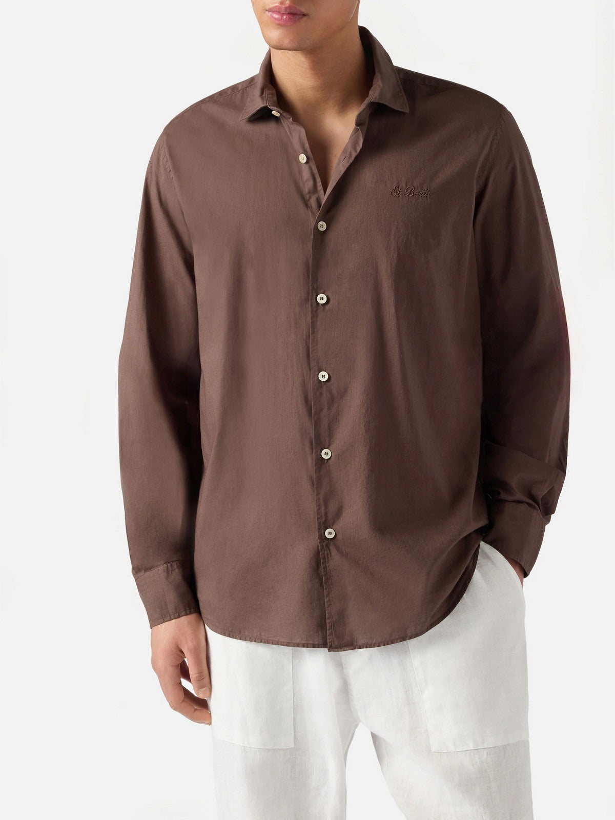 MC2 SAINT BARTH Camicia Uomo CHEMISE ICE 00098L 18 BROWN