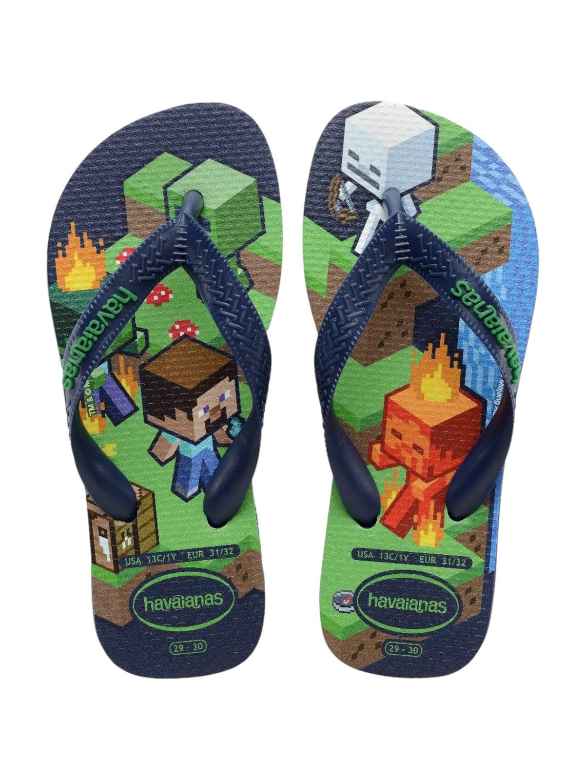 HAVAIANAS Infradito Bambini e ragazzi Hav. Kids minecraft 4145125.0555 Blu gioboutiqueweb
