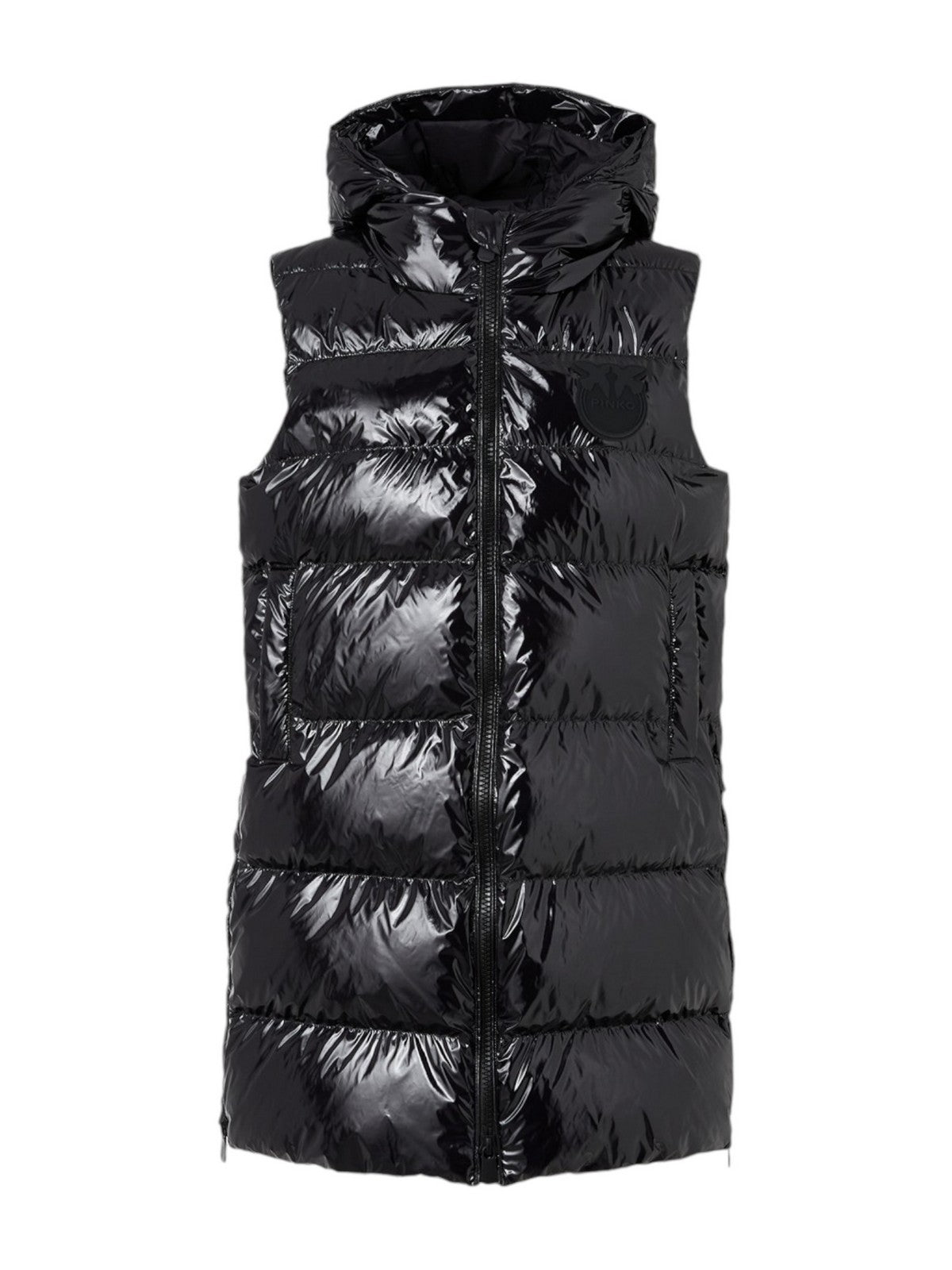 PINKO Piumino Donna Graffetta Gilet Crystal Nylon 103825-A11K Z99 Nero gioboutiqueweb