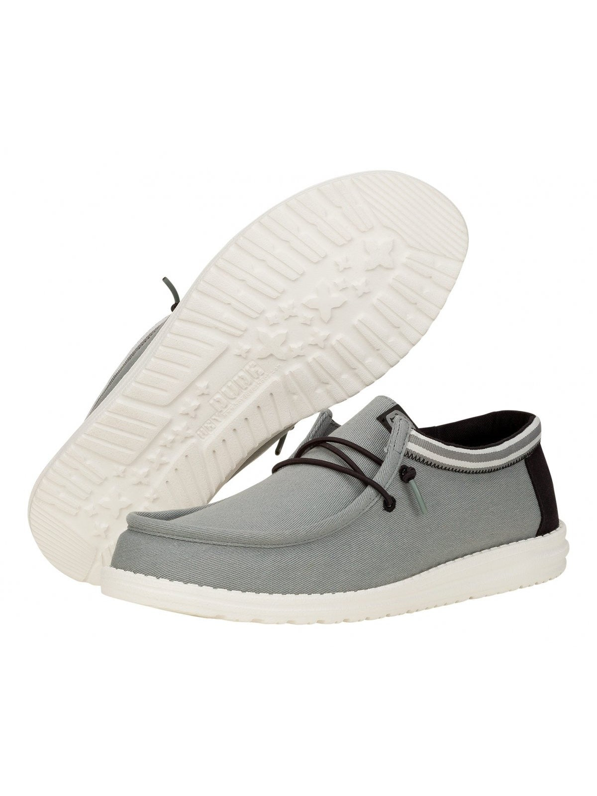 HEY DUDE Mocassino Uomo Wally Letterman HD.40715 00J Grigio gioboutiqueweb