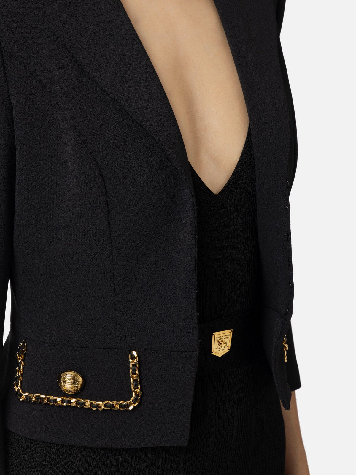 ELISABETTA FRANCHI Giacca Donna GIT8546E2 110 Nero gioboutiqueweb