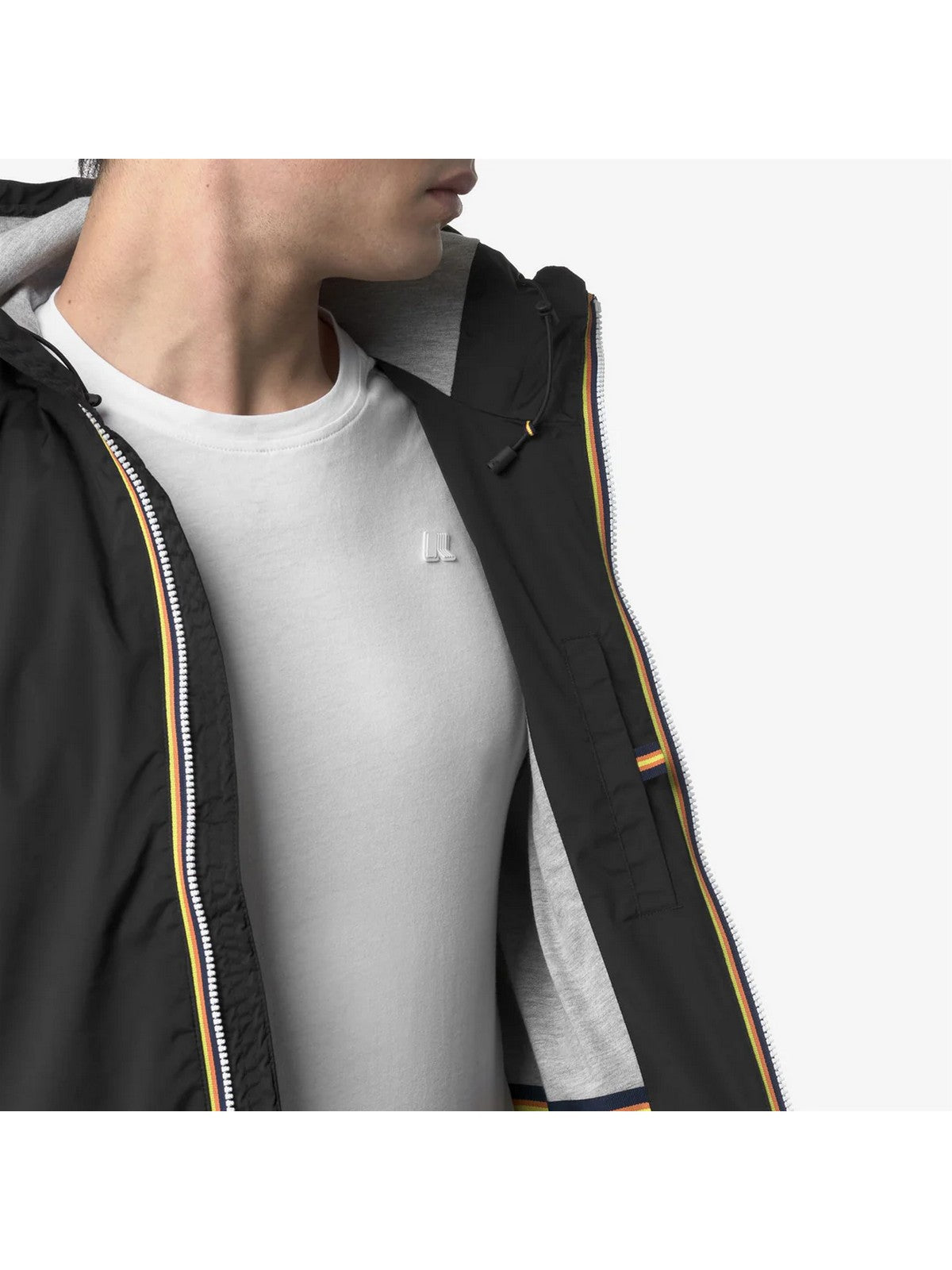 K-WAY Giubbino Uomo Jack stretch nylon jersey K3123UW USY Nero gioboutiqueweb