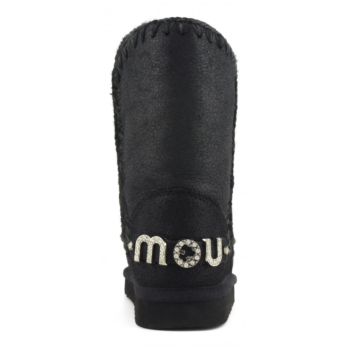 MOU Stivali e Stivaletti Donna Eskimo 24 rhinestones logo MU.FW101037B CBKG Cracked Black