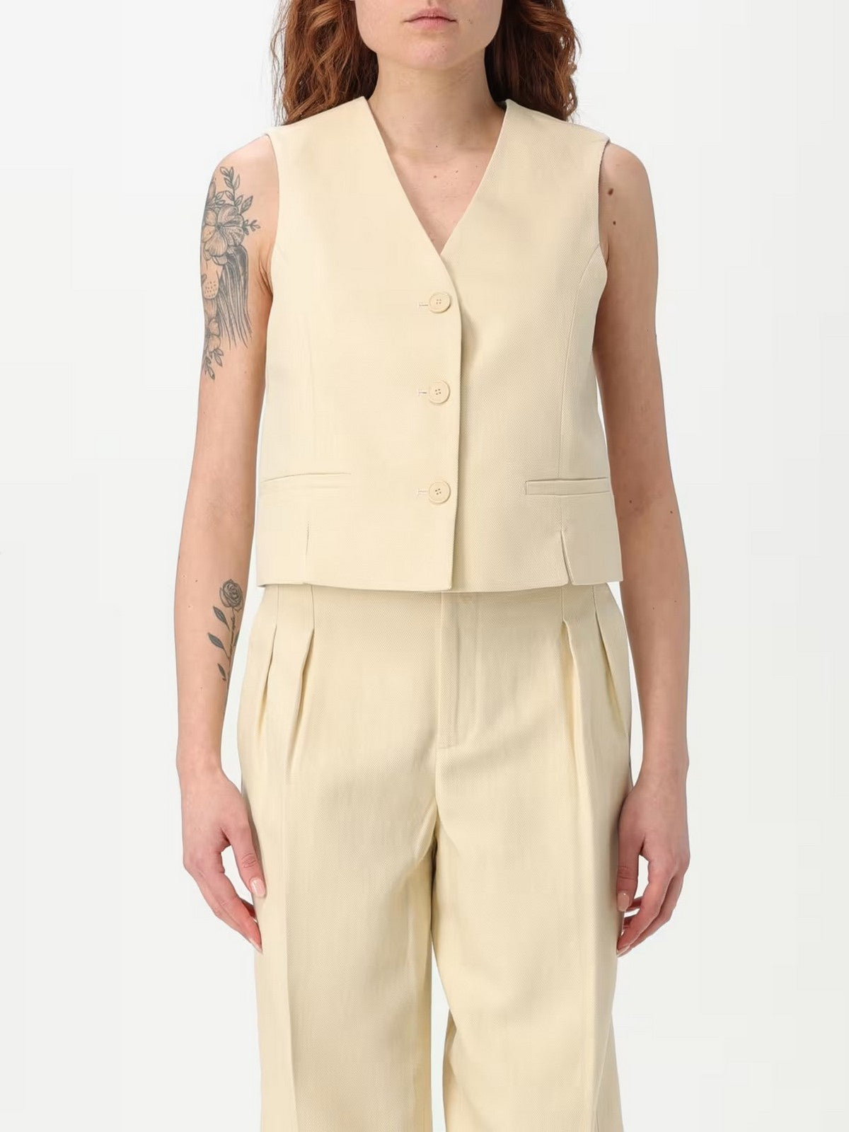 TWINSET Gilet Donna 251TP2761 12140 DELICATE BEIGE gioboutiqueweb