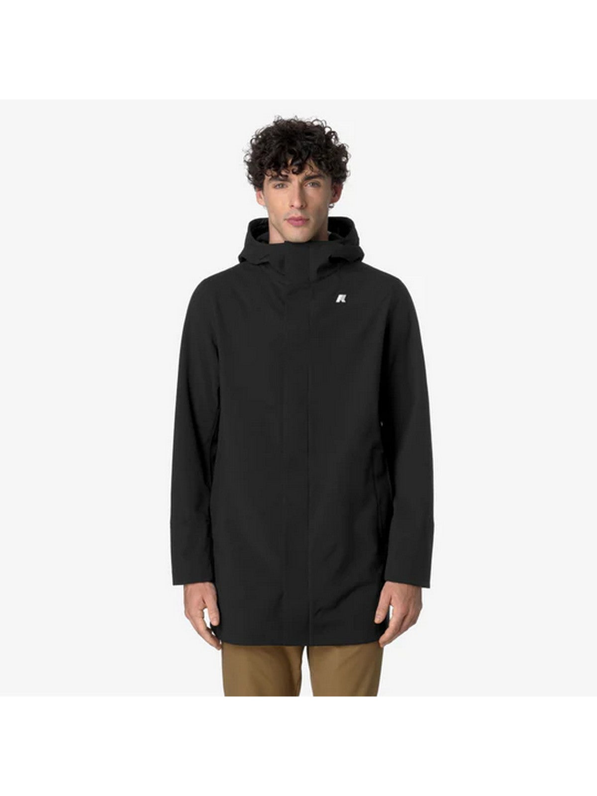 K-WAY Giubbino Uomo Marlyn bonded K7126UW A3C BLACK-BLUE DEPTH gioboutiqueweb