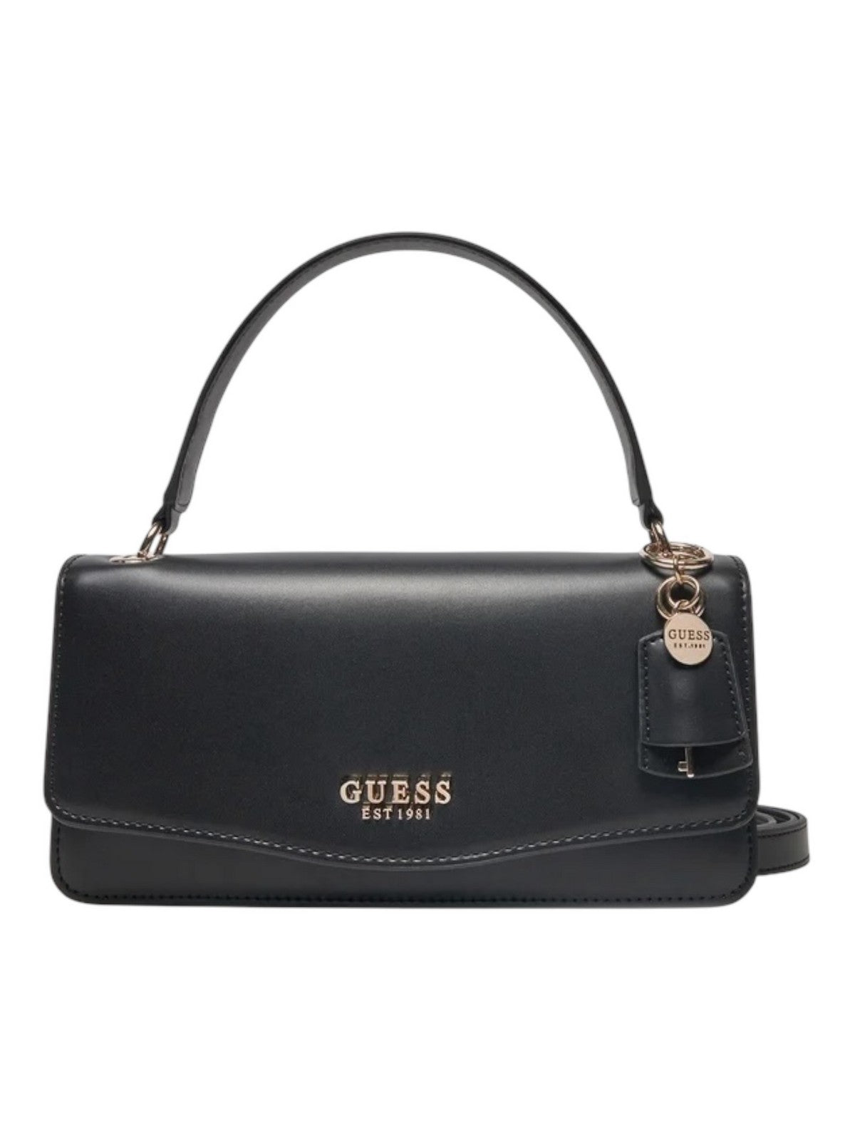 GUESS Borsa Donna ECO EVAINE TOP HANDLE FLAP HWEVG9 53520 BLA Nero gioboutiqueweb