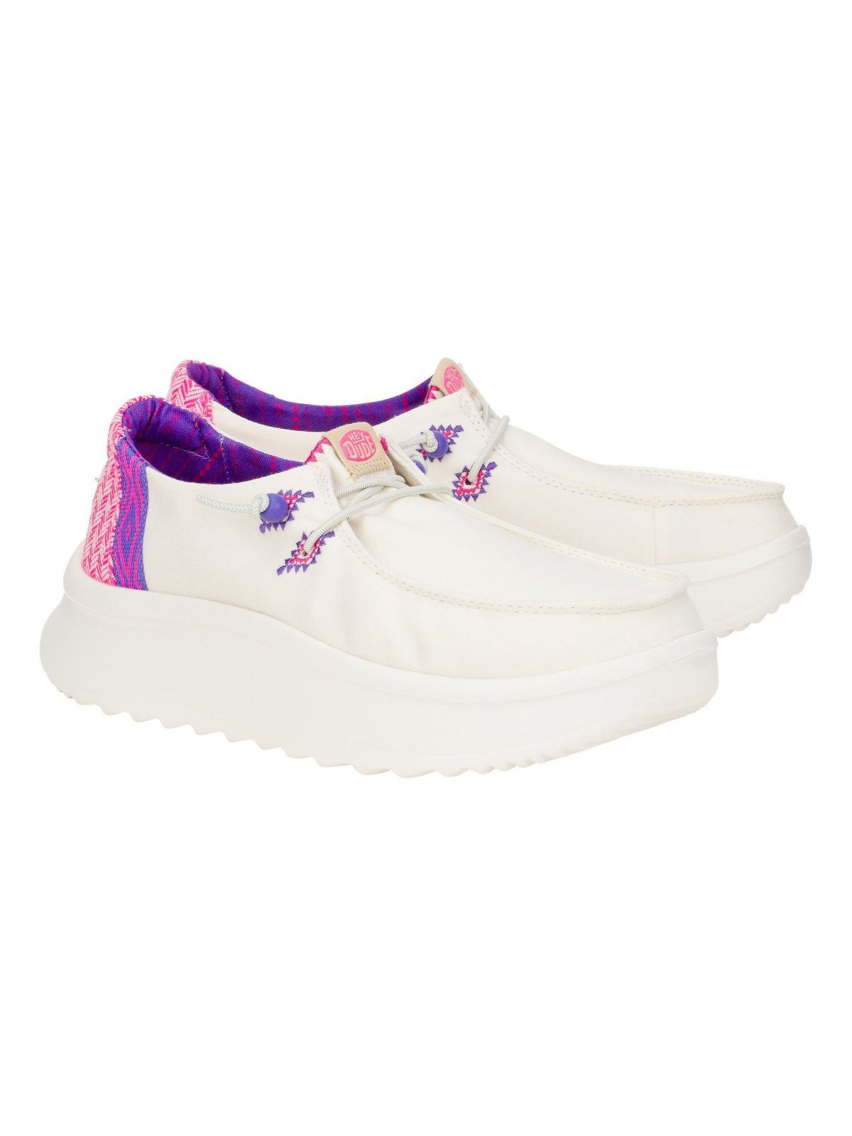 HEY DUDE Mocassino Donna HD.41946 102 WHITE/PINK gioboutiqueweb