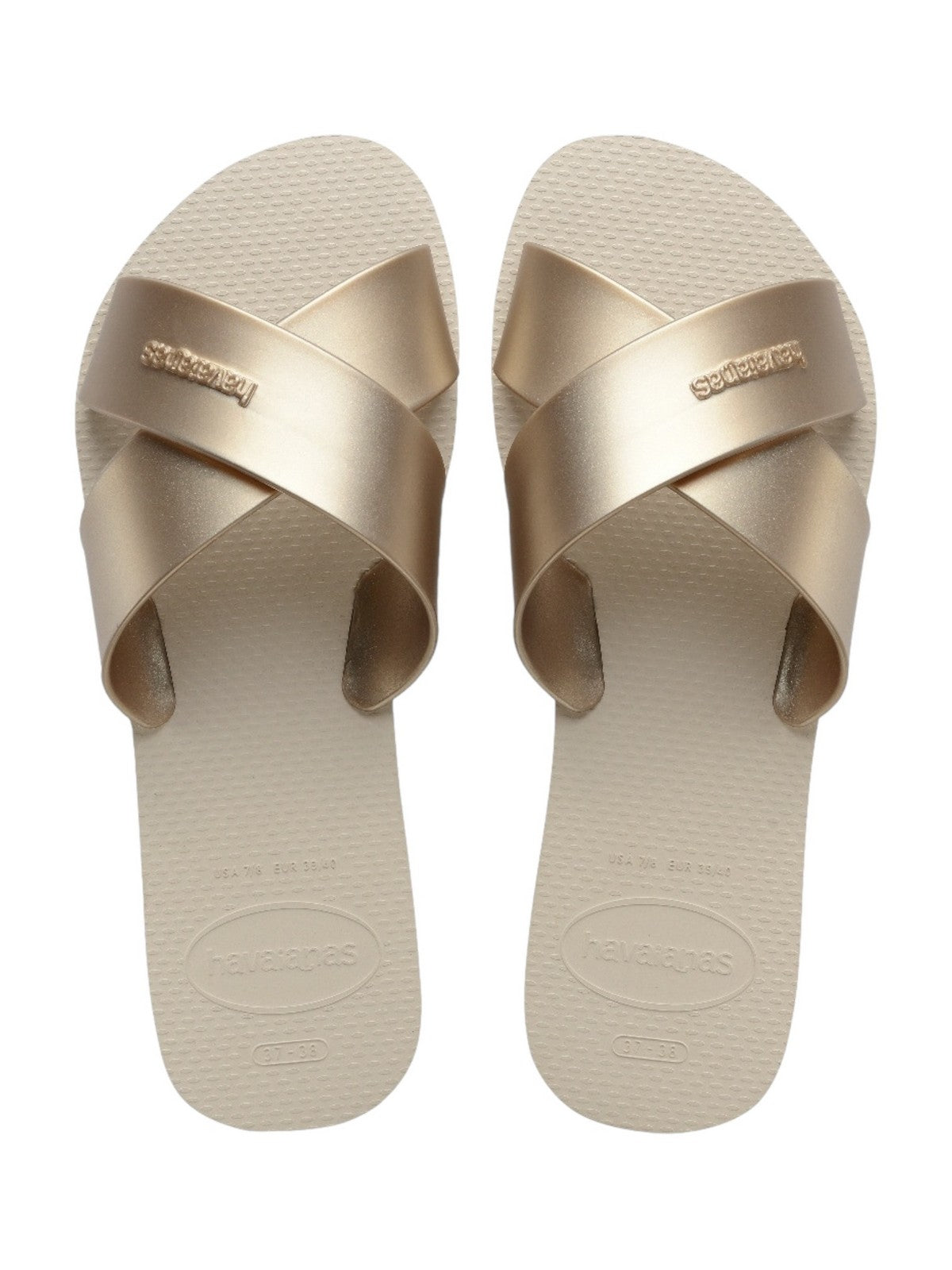 HAVAIANAS Ciabatta Donna Hav. Aqua metallic 4148866.0121 Beige gioboutiqueweb