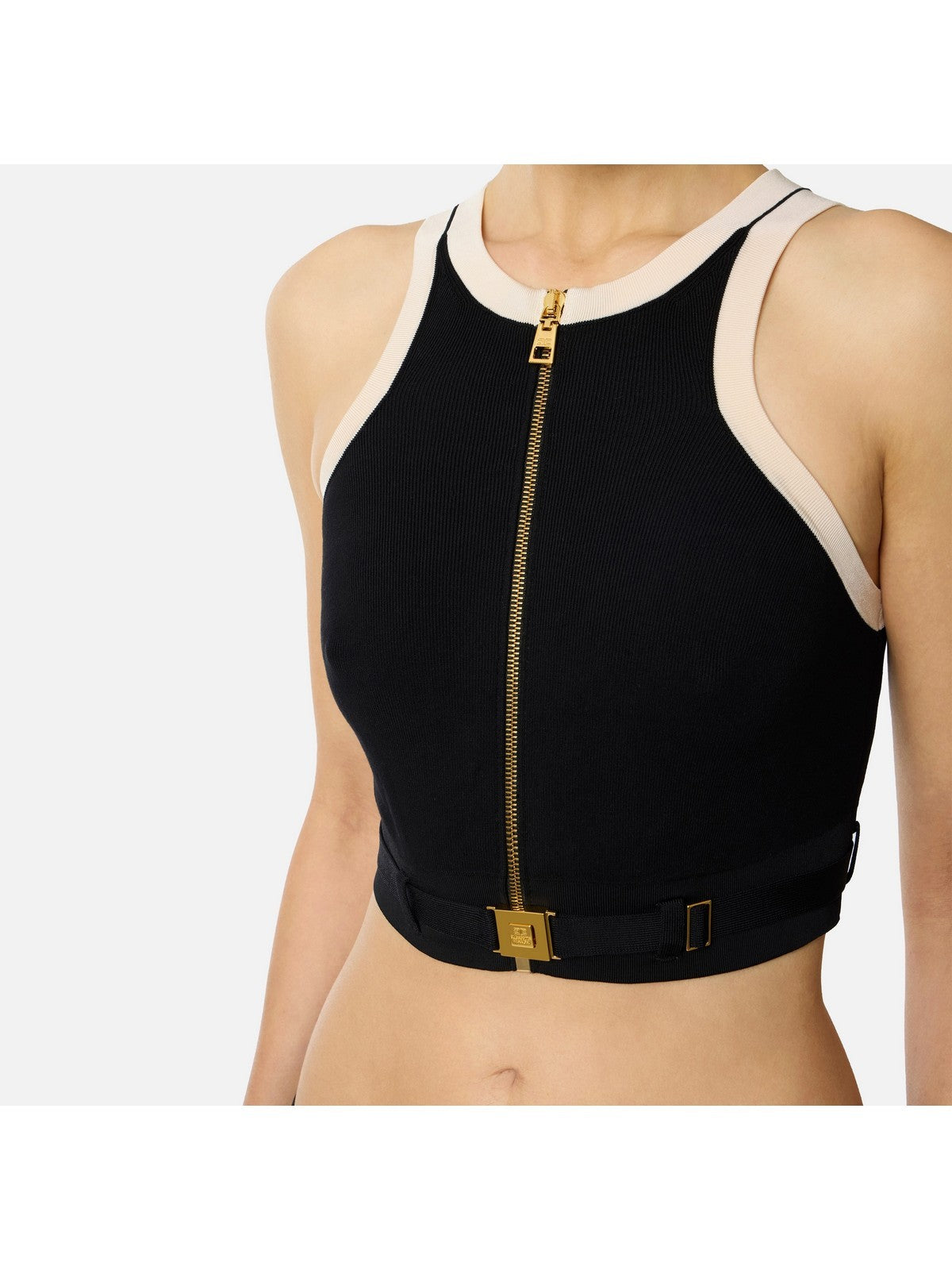 ELISABETTA FRANCHI Top Donna TK71S61E2 685 NERO/BURRO