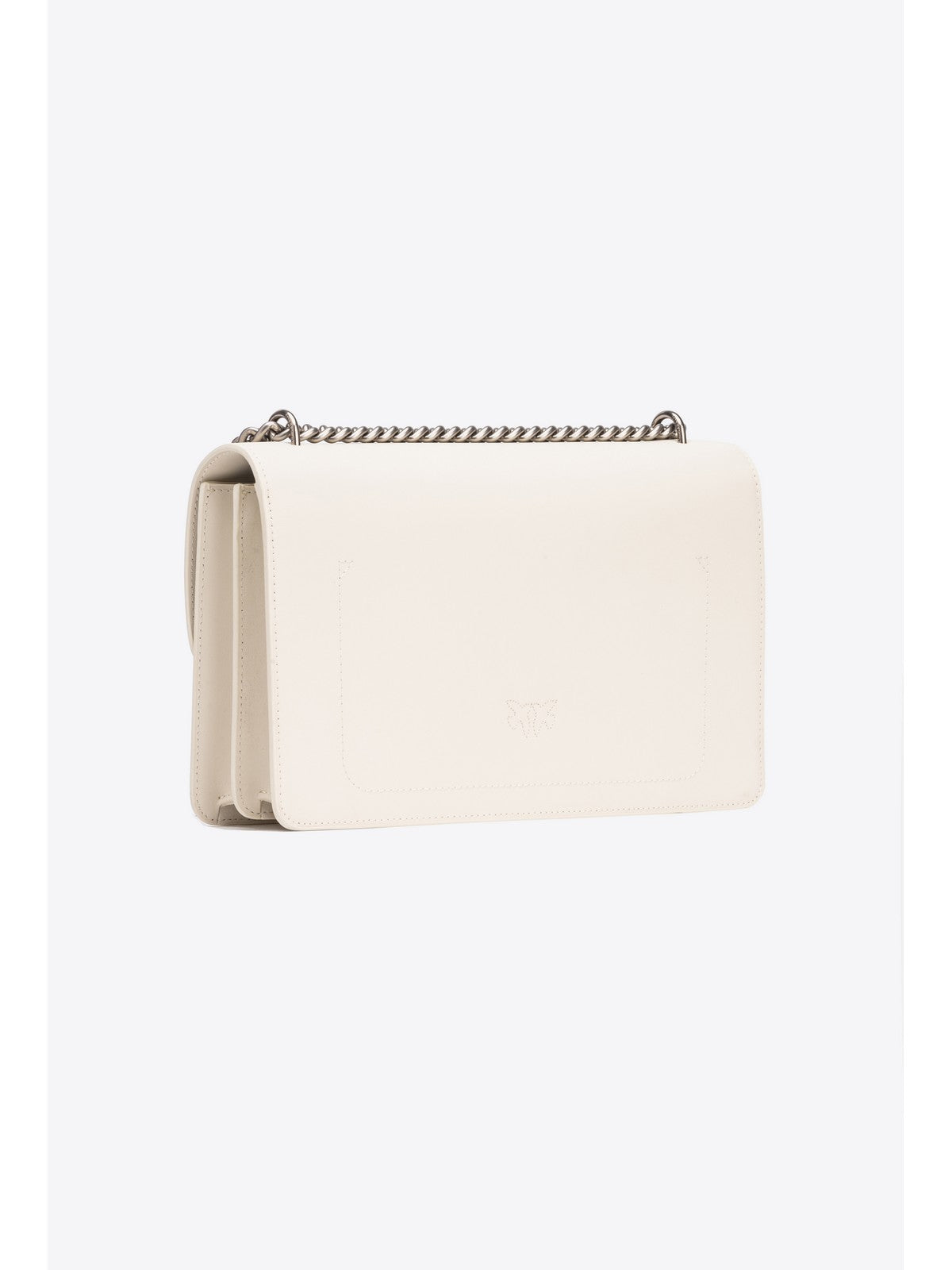 PINKO Borsa Donna Love One Classic Dc Vitello Se 100941-A0F1 Z14O BIANCO SETA-OLD SILVER gioboutiqueweb