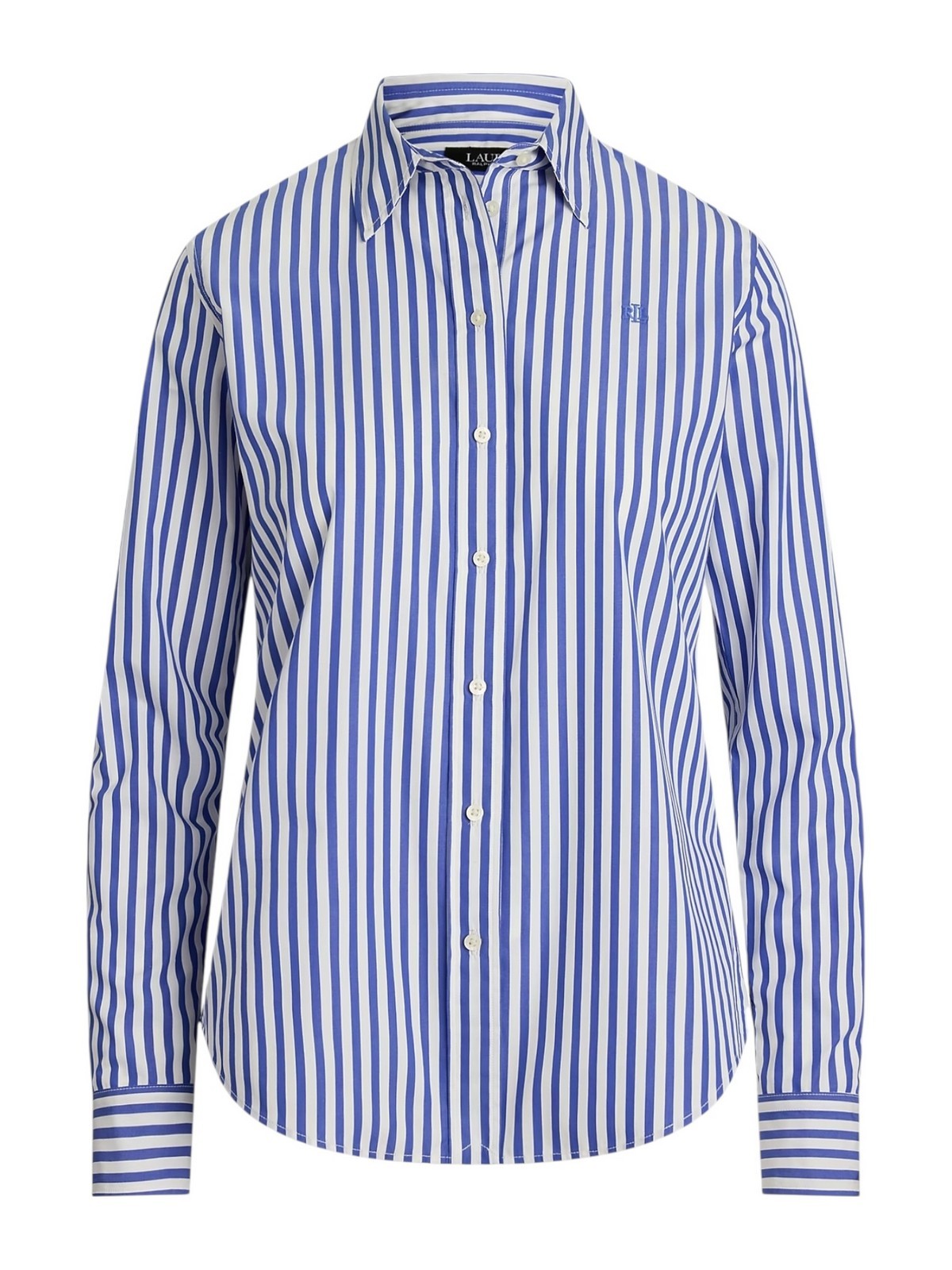 LAUREN RALPH LAUREN Camicia Donna JAMELKO-LONG SLEEVE-BUTTON FRONT SHIRT 200970765 001 LAPIS BLUE/WHITE
