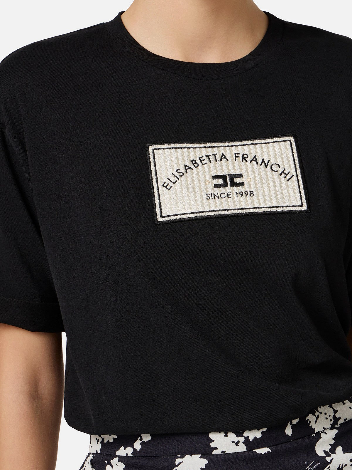 ELISABETTA FRANCHI T-Shirt e Polo Donna MA03551E2-110 Nero gioboutiqueweb