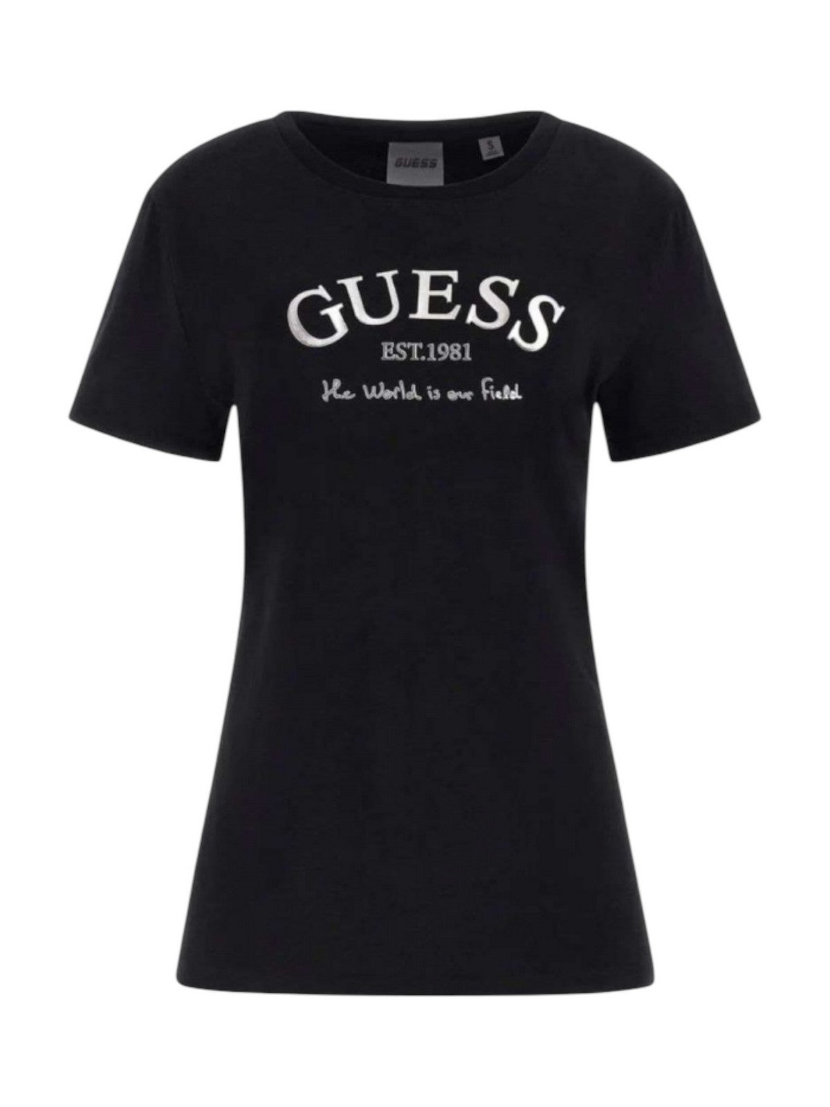 GUESS SPORT T-shirt Donna MARGOT SS T-SHIRT V5RI16 J1314 JBLK Nero gioboutiqueweb