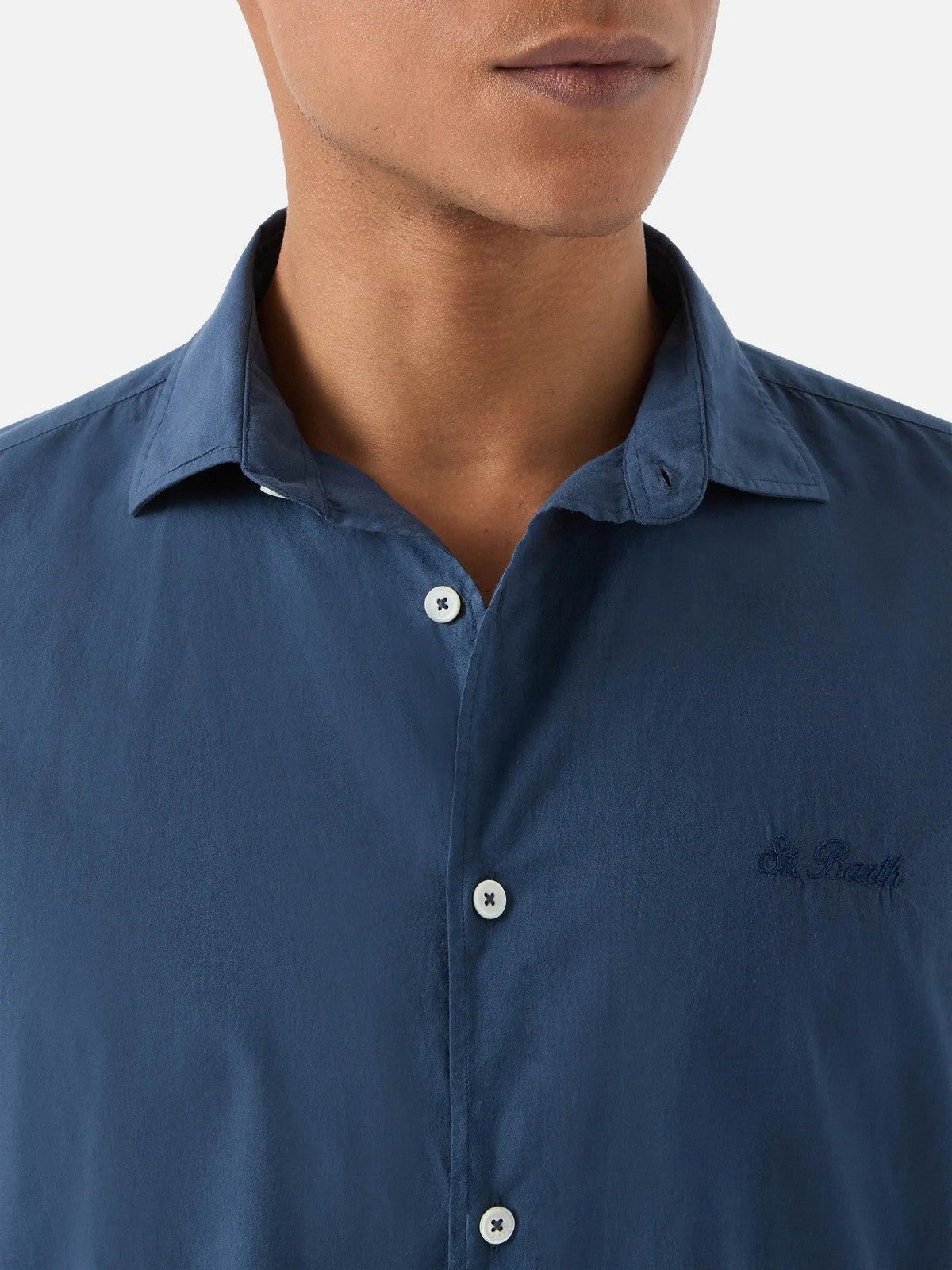 MC2 SAINT BARTH Camicia Uomo CHEMISE ICE 00097L 61 BLUE NAVY