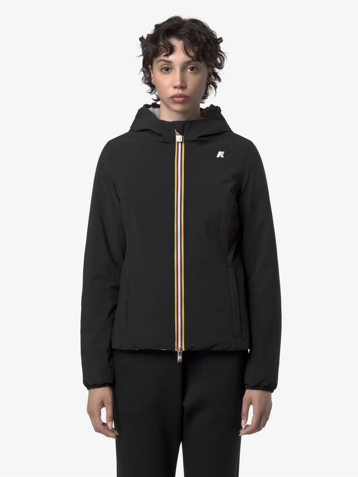 K-WAY Giubbino Donna LILY ST WARM DOUBLE K6128TW BC9 Black Pure - Beige C