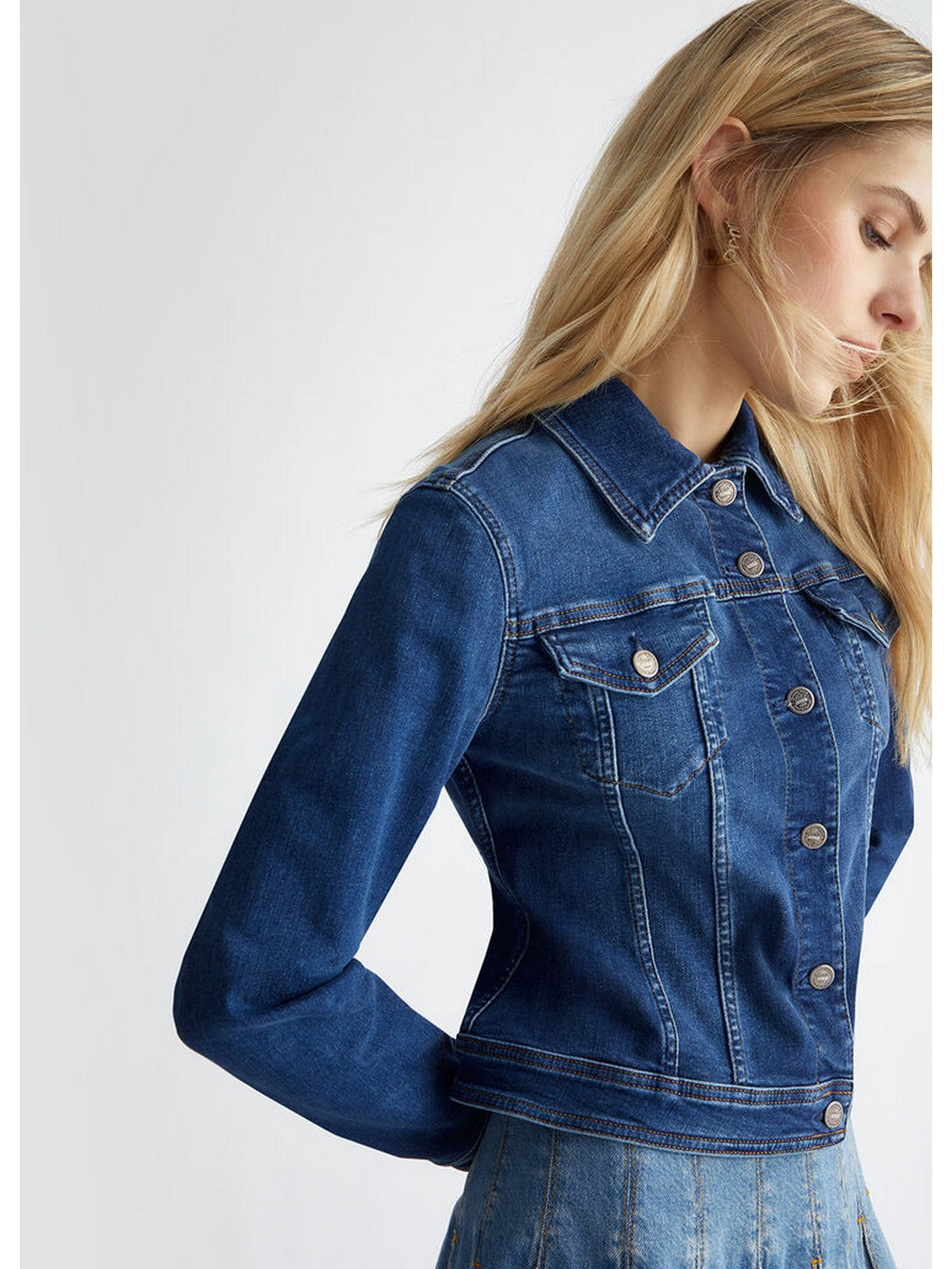 LIU JO BLUE DENIM Giubbino Donna UA4046D4615 78701 Blu gioboutiqueweb