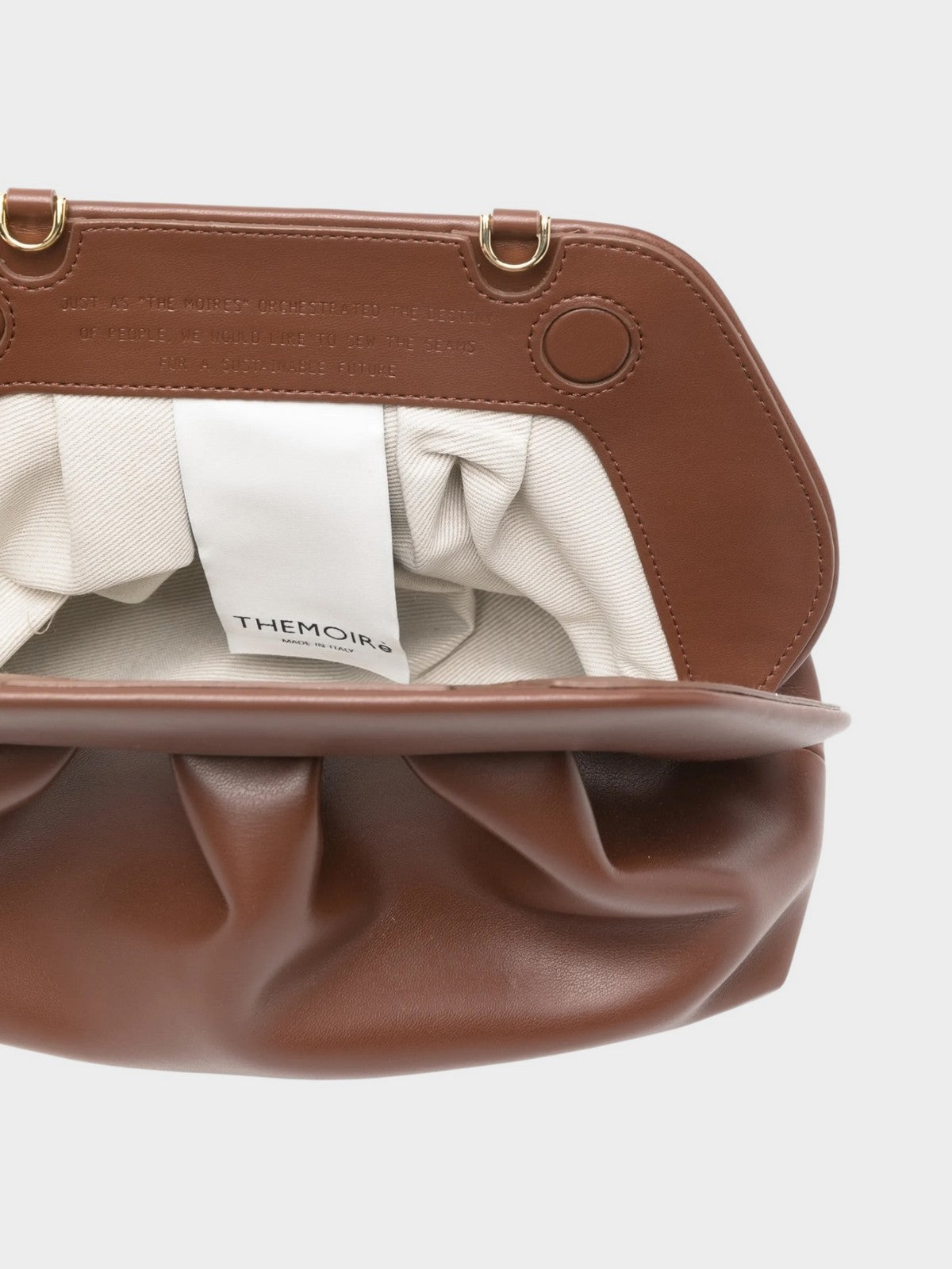THEMOIRè Bios Medium vegan fabric bag brown eco-friendly design