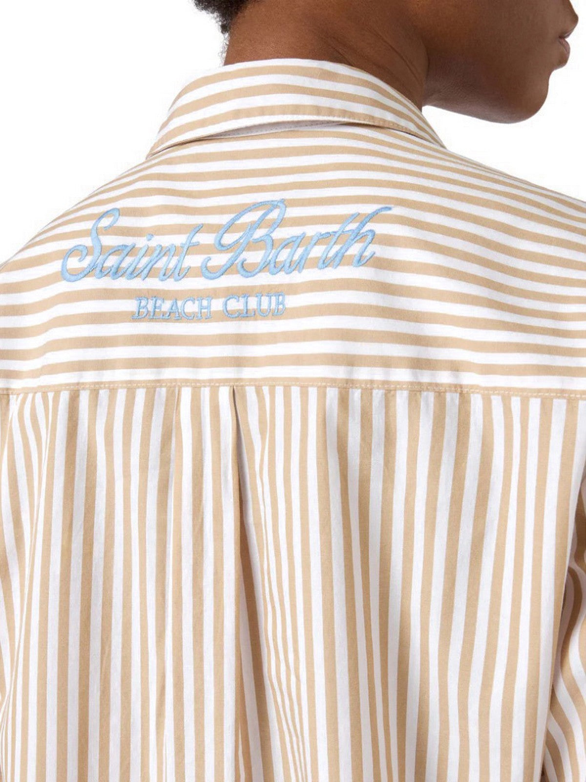 MC2 SAINT BARTH Camicia Donna BRIGITTE 00724L COTTON SB BEACH STRIPES V 11 EMB