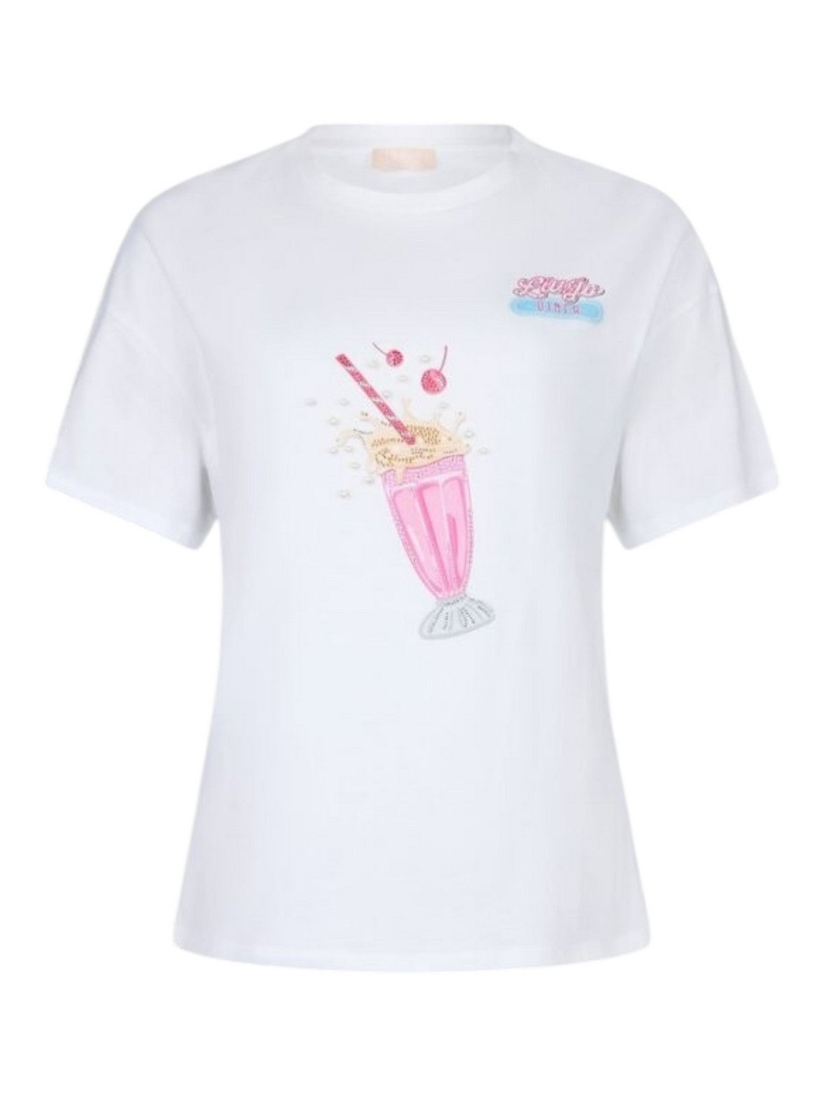LIU JO WHITE T-shirt Donna WA5342JS923 M9503 Bianco gioboutiqueweb