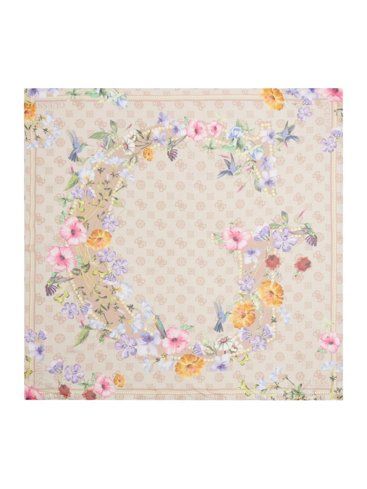 GUESS Foulard Donna Kefiah 130X130 AW9991 COT03 LTE Beige gioboutiqueweb