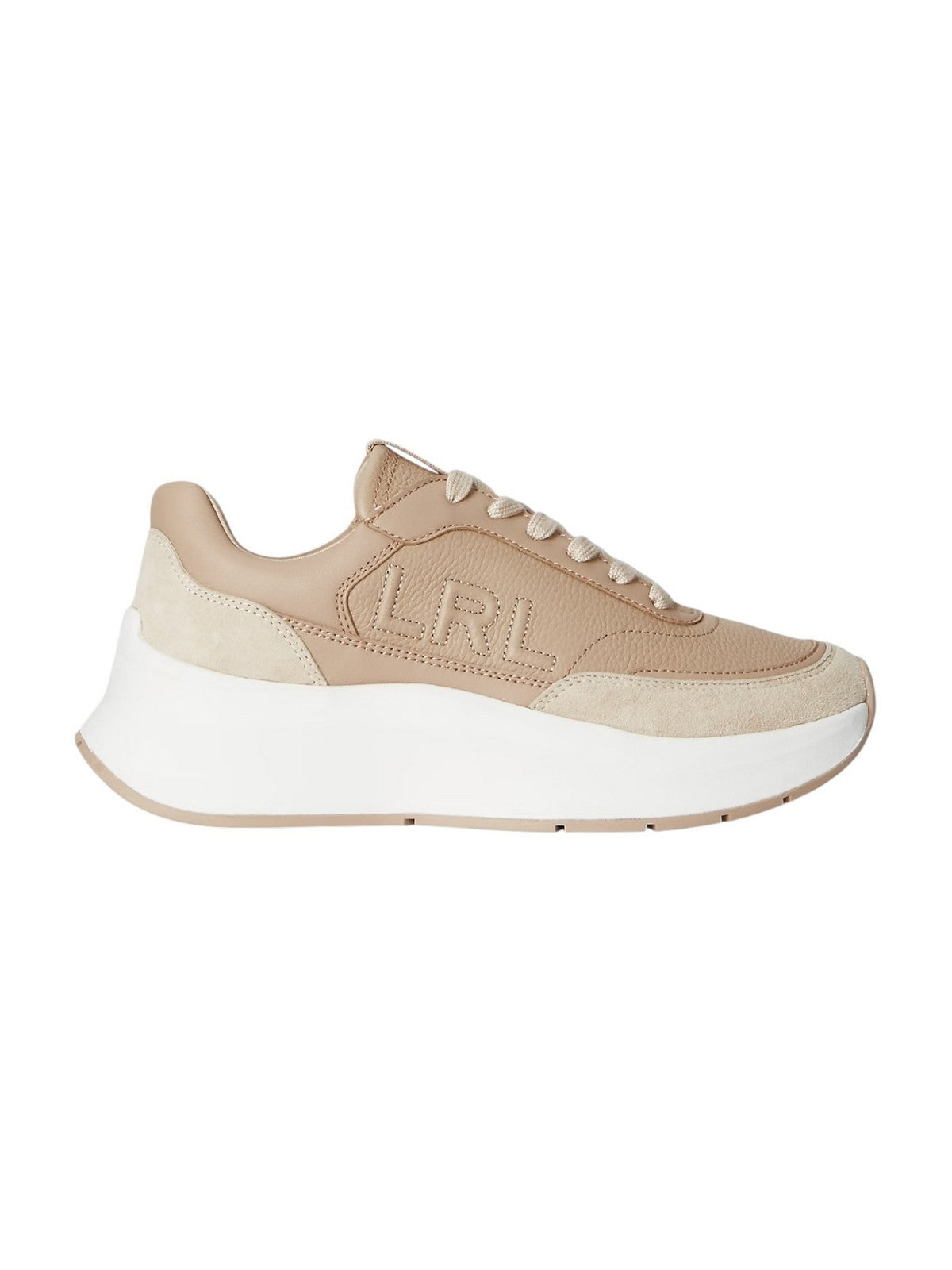 LAUREN RALPH LAUREN Sneaker Donna FRANKY-SNEAKERS-LOW TOP LACE 802974376 001 SAND DUNE/SAND DUNE gioboutiqueweb