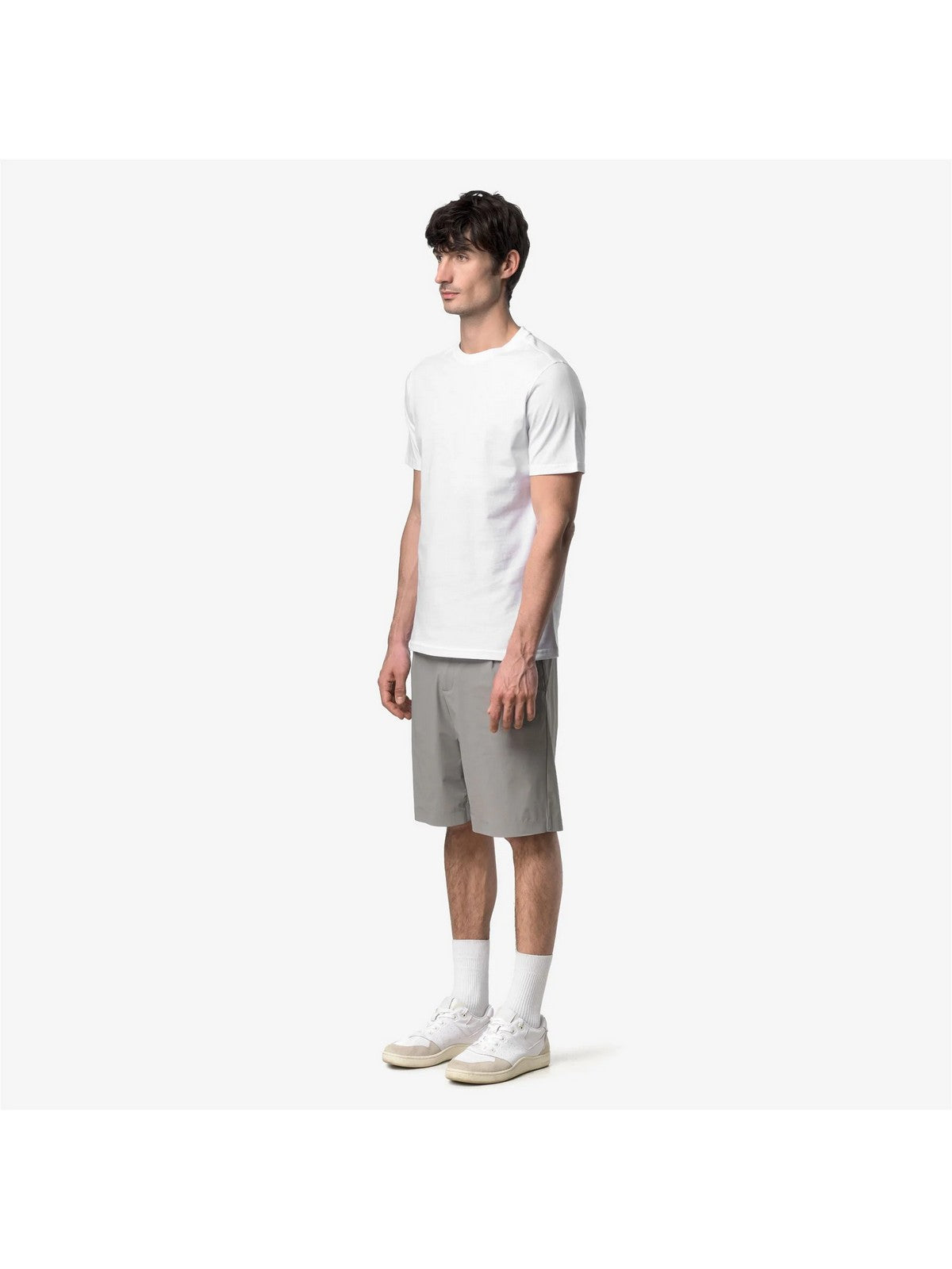 K-WAY T-shirt Uomo ODOM JERSEY MICRO LETTERING K81489W 001 White - White