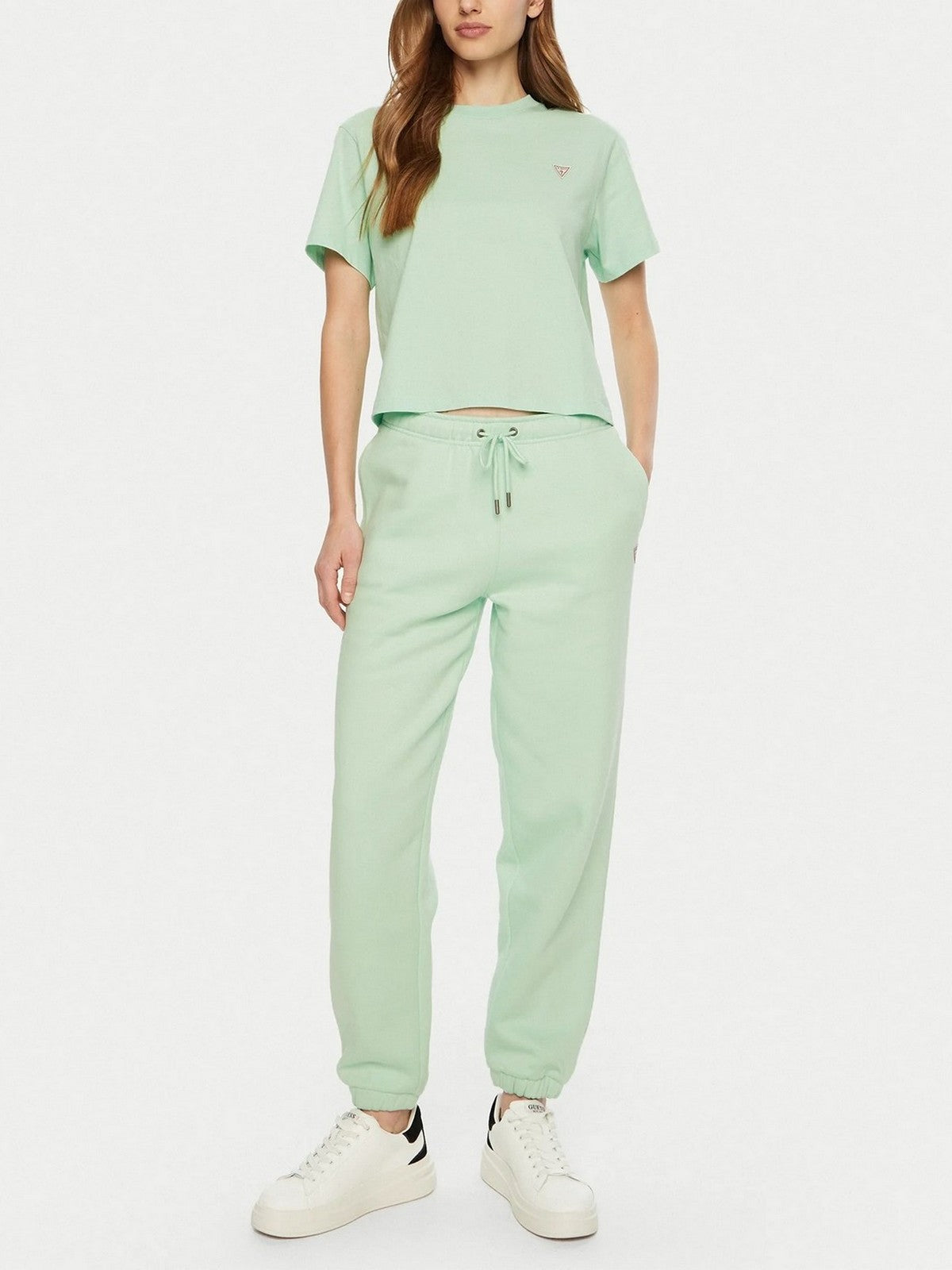 GUESS T-shirt Donna GJ SS CN BOXY MINI TRIANG TEE W4YI05 K8HM0 G8FG HOPE GREEN