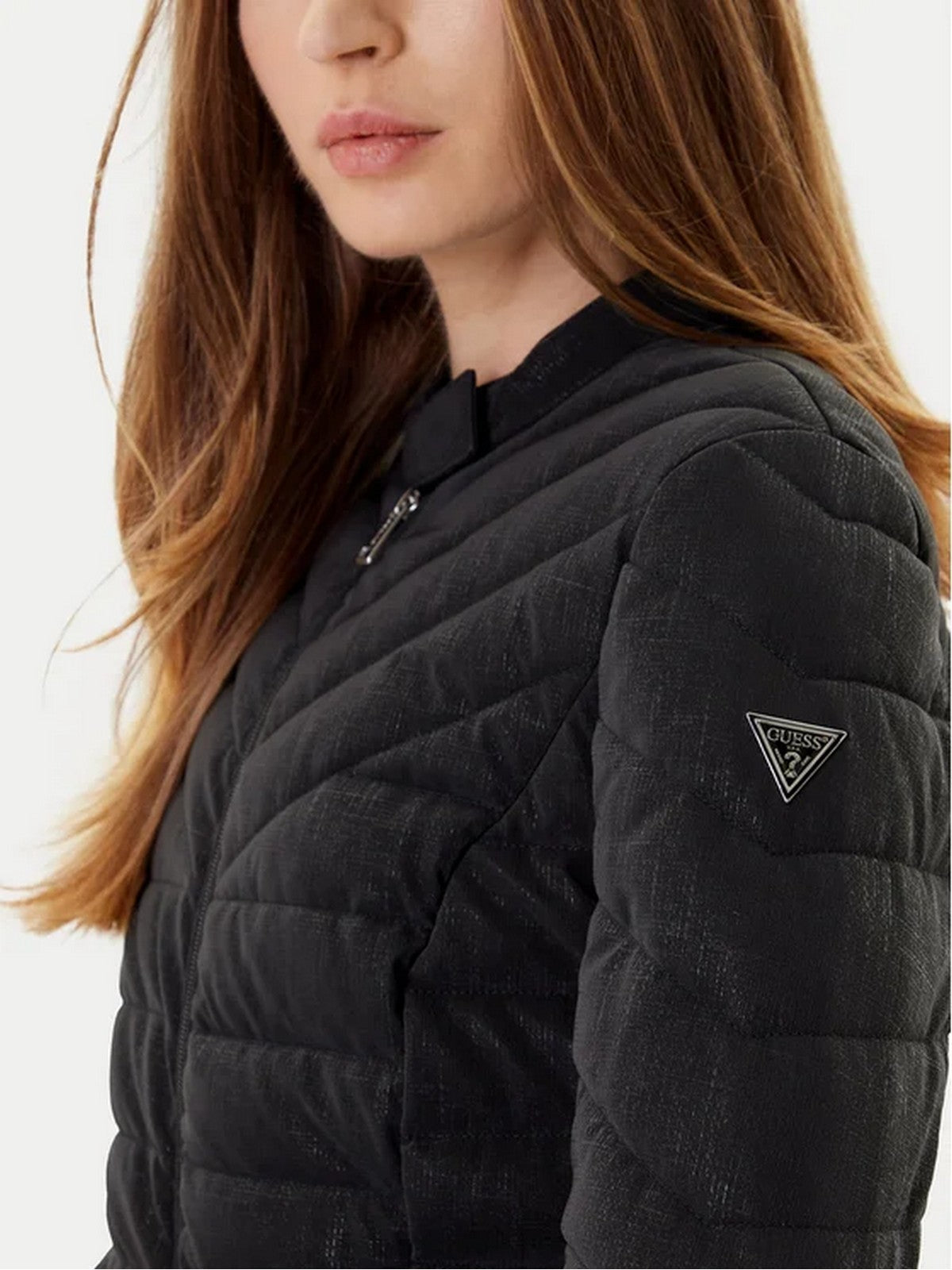 GUESS Giubbino Donna NEW VONA STRETCH JACKET W5YL13 WHDQ0 JBLK Jet Black A996