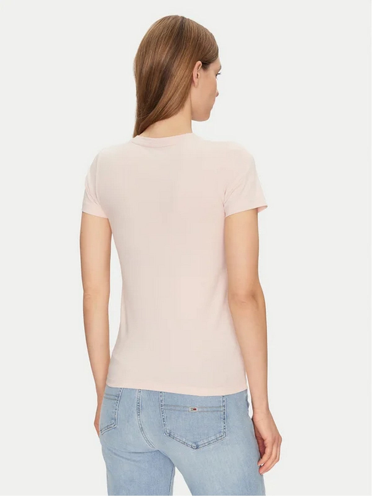 GUESS T-shirt Donna GJ SS SLIM FLOWER TEE W5GI24 J1314 G6R4 BLUSH COTTON gioboutiqueweb