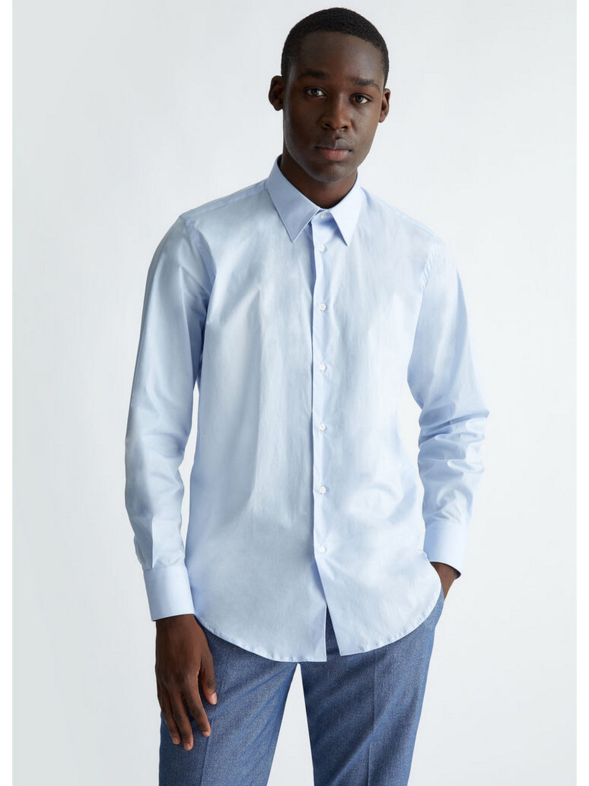 LIU JO UOMO Camicia Uomo QXX007T2662 53915 Blu gioboutiqueweb