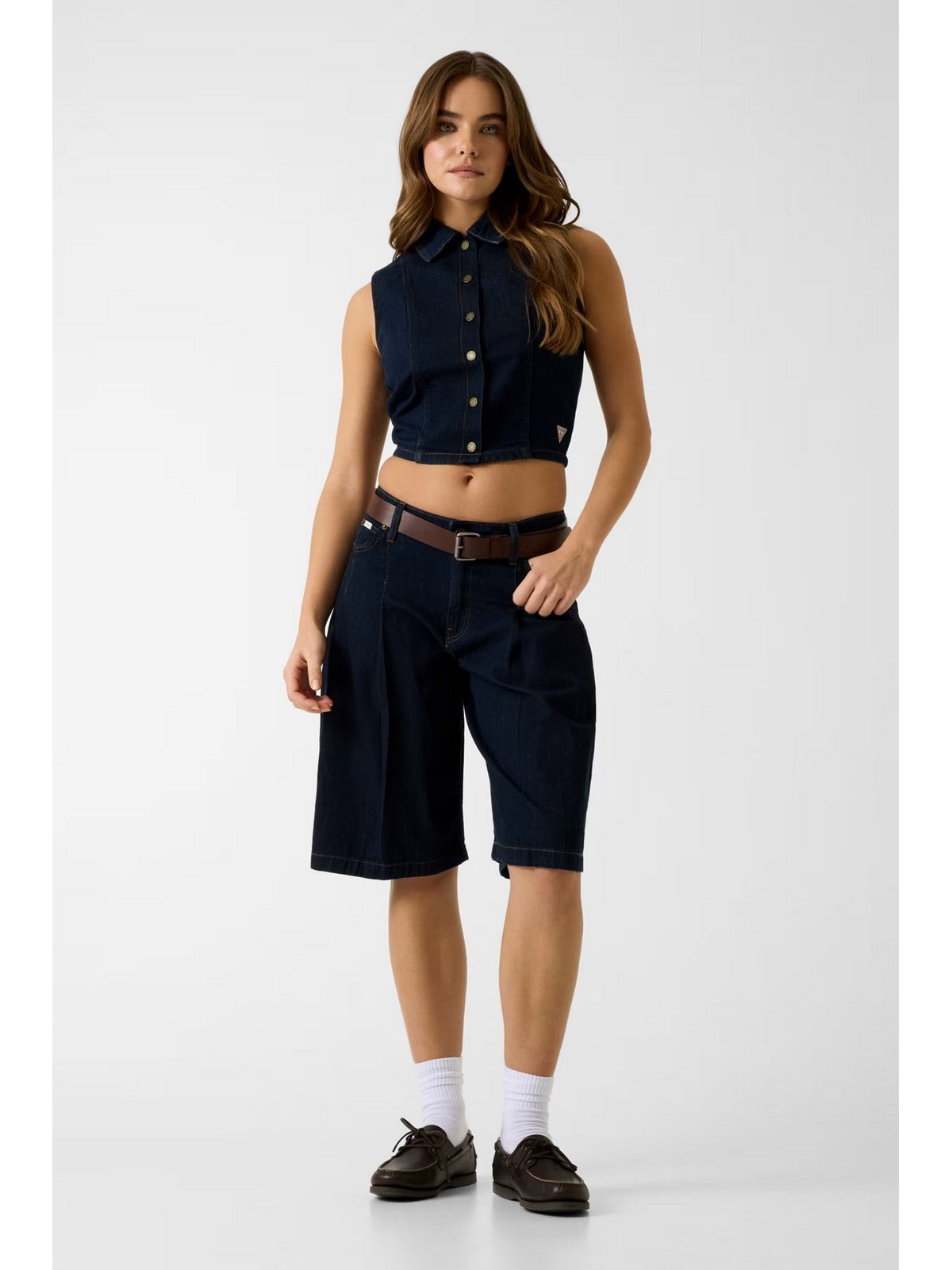 GUESS Gilet Donna GJ CROPPED TOP W6GHZ9 D7971 GSMM GJ SUMMER VINTAGE DA