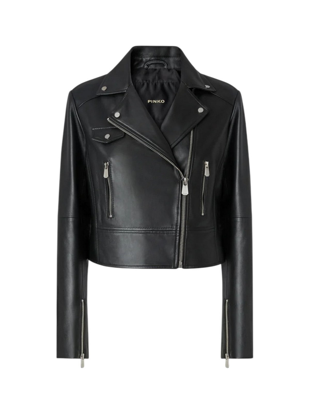 PINKO Giubbino Donna NEW SENSIBILE CHIODO NAPPA 106247-A32I Z99 NERO LIMOUSINE