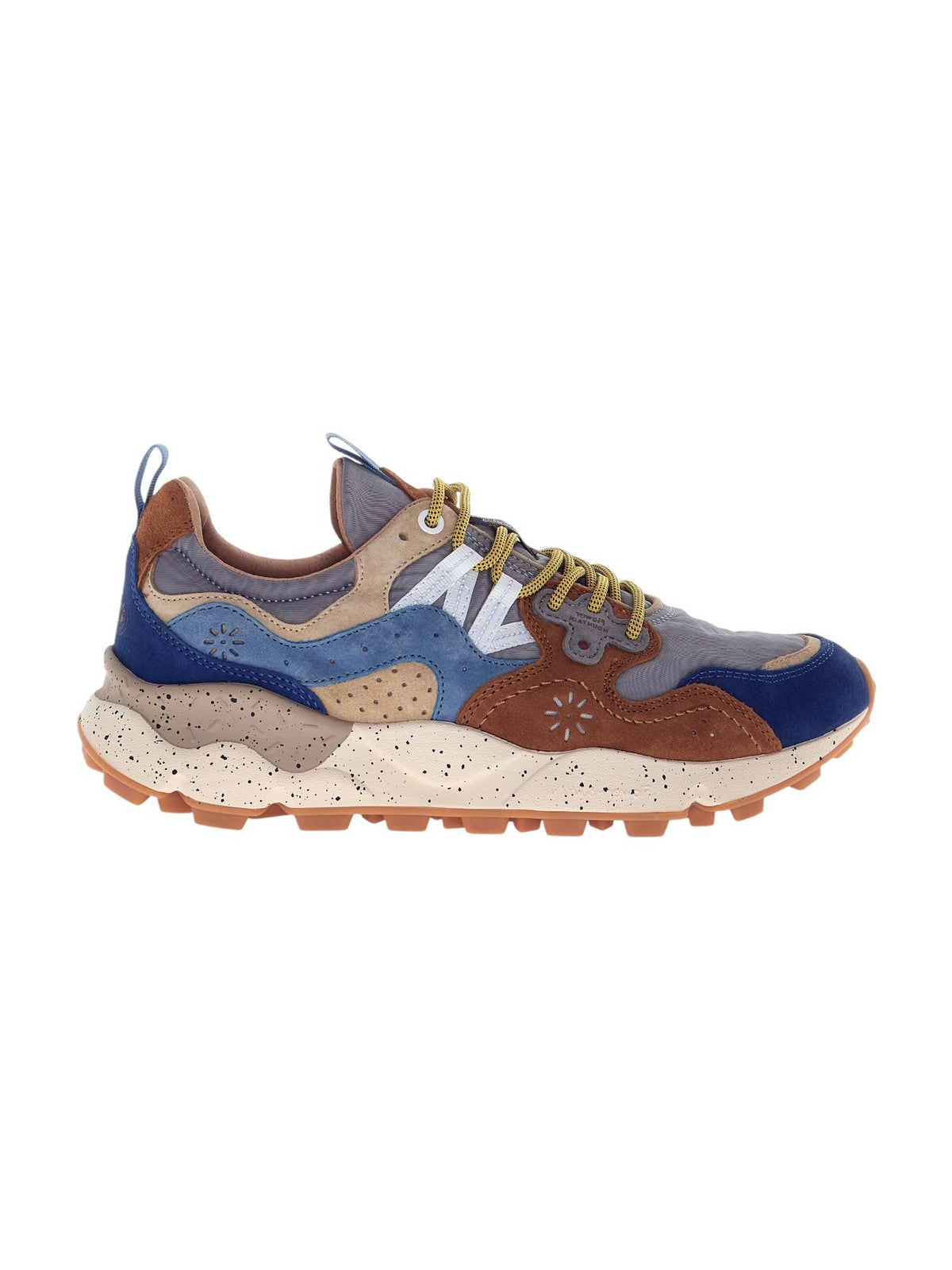 FLOWER MOUNTAIN Sneaker Uomo YAMANO 3 MAN 2017816-01-3D67 BROWN-DEEP PETROL-LIGHT BLUE