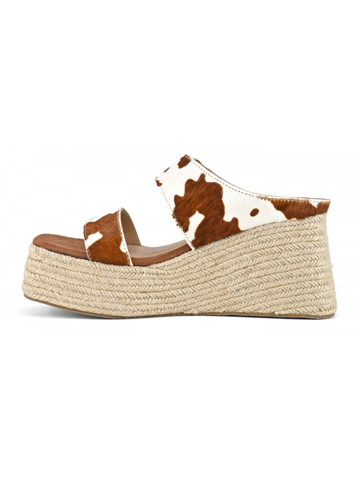 COLORS OF CALIFORNIA Sandalo Donna jute wedge sandal in pony hair HC.MALIBU04 COW COW gioboutiqueweb