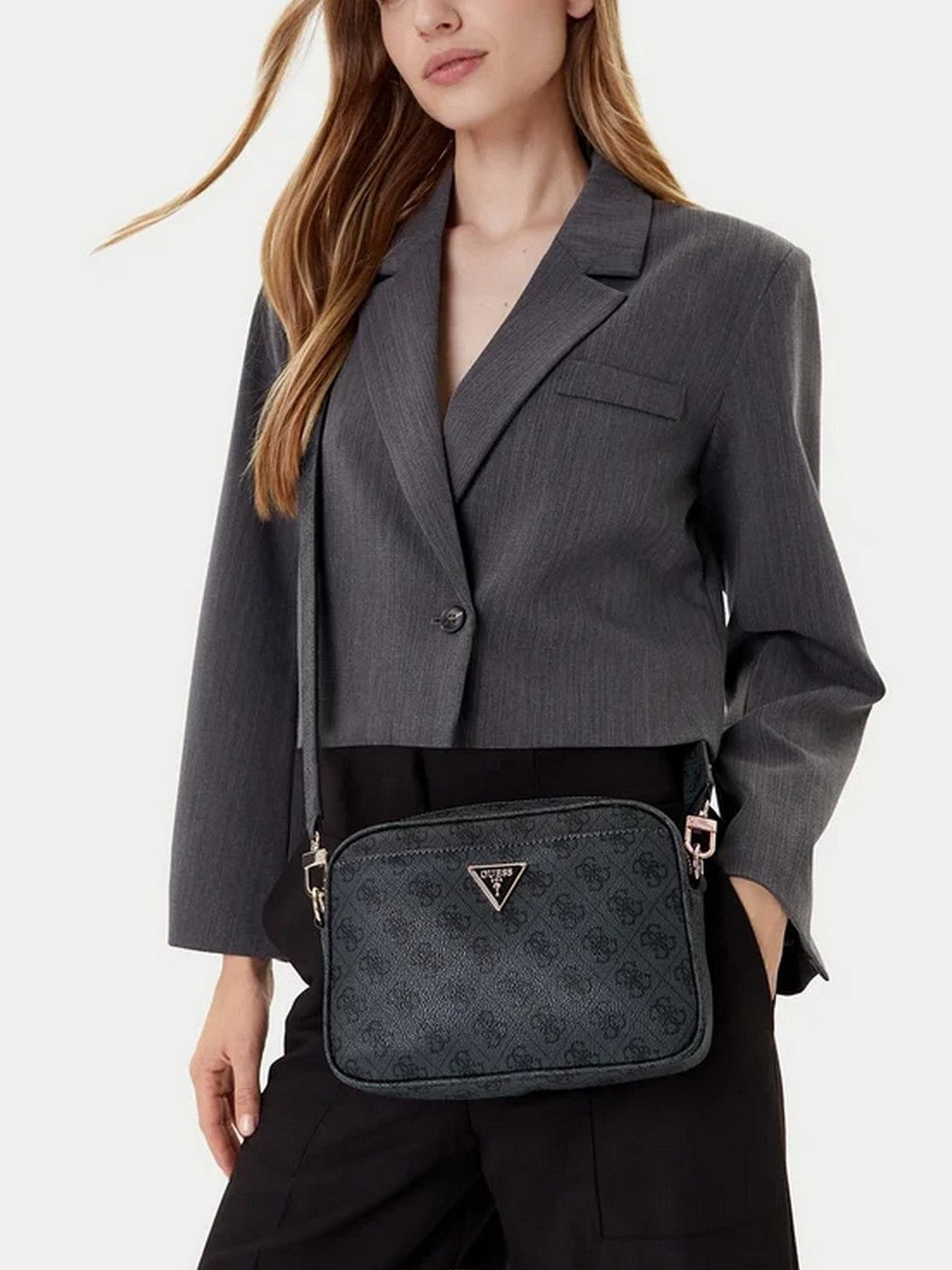 GUESS Borsa Donna MERIDIAN II CAMERA BAG HWSG69 74140 CLO COAL LOGO