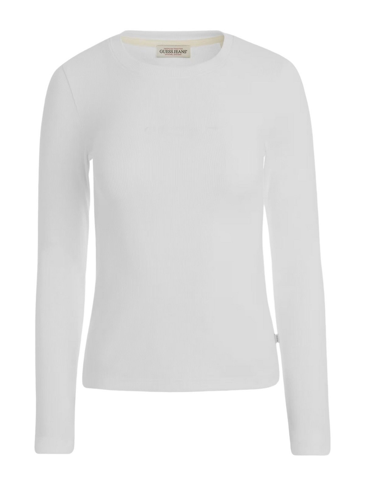 GUESS T-Shirt e Polo Donna GJ LS CN SLIM LOGO EMB TEE W4YI22 J1314 G011 Bianco gioboutiqueweb