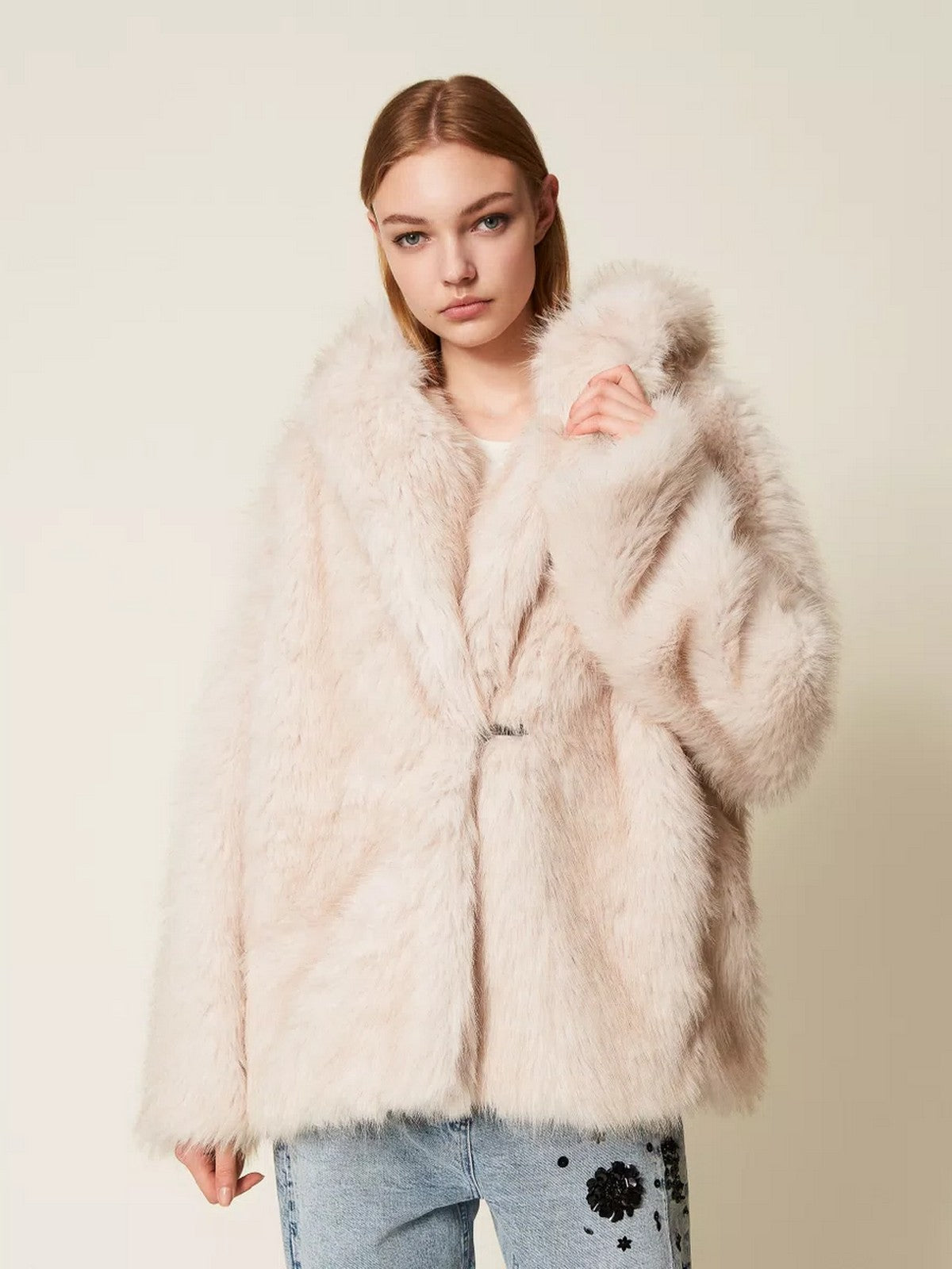 TWINSET Cappotto Donna WARM SOFT COAT 252TF2090 12879 PLASTER