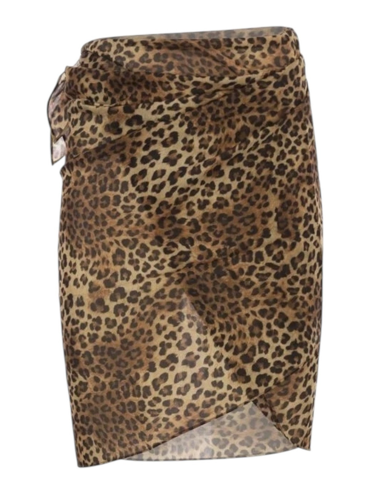 MC2 SAINT BARTH Pareo Donna SERY 00168L SILK VOILE SAND LEOPARD 19