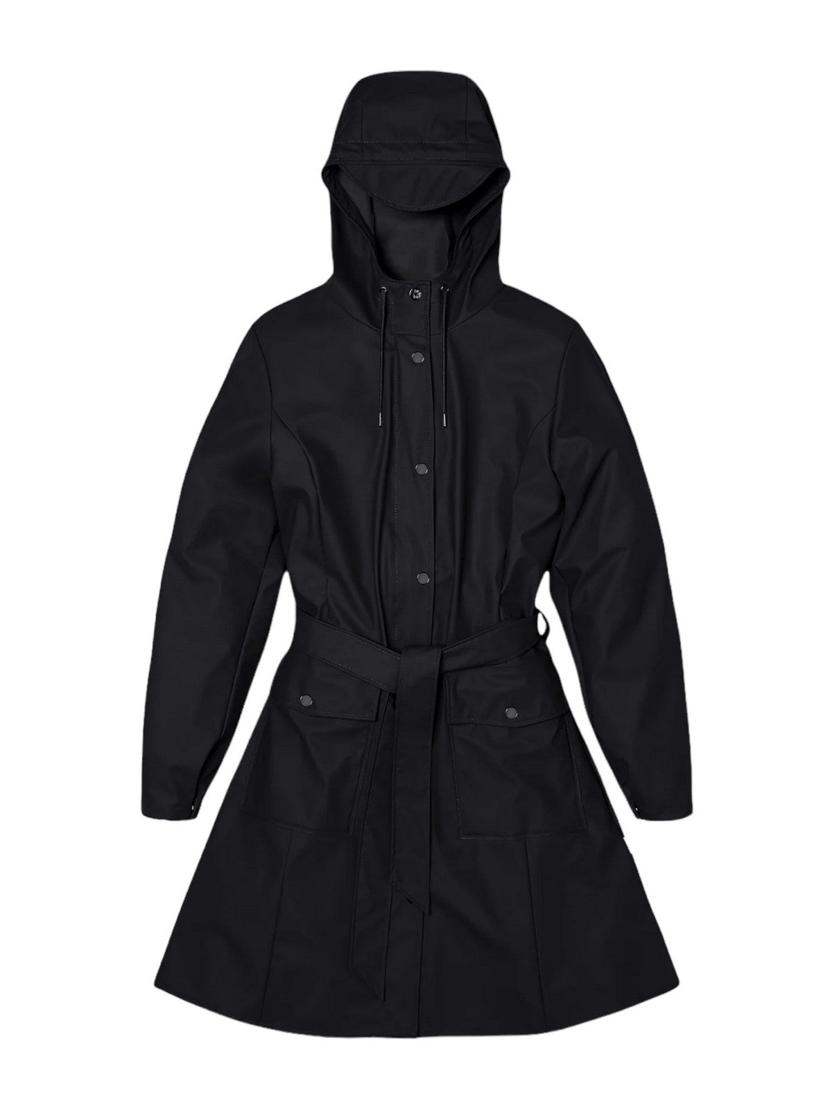 RAINS Giubbino Donna Curve W Jacket W3 18130 01 Black Nero